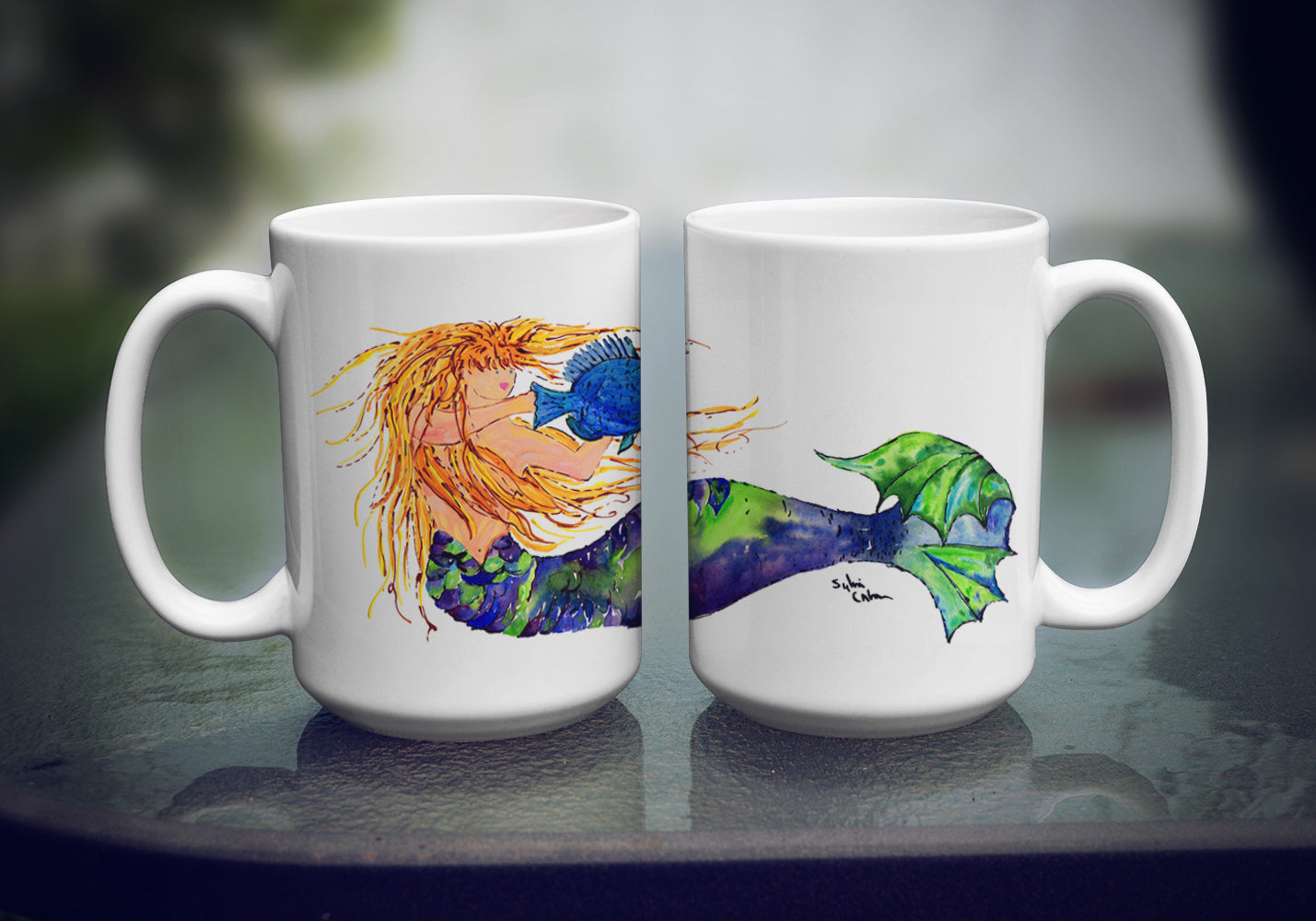 Blonde Mermaid Coffee Mug 15 oz