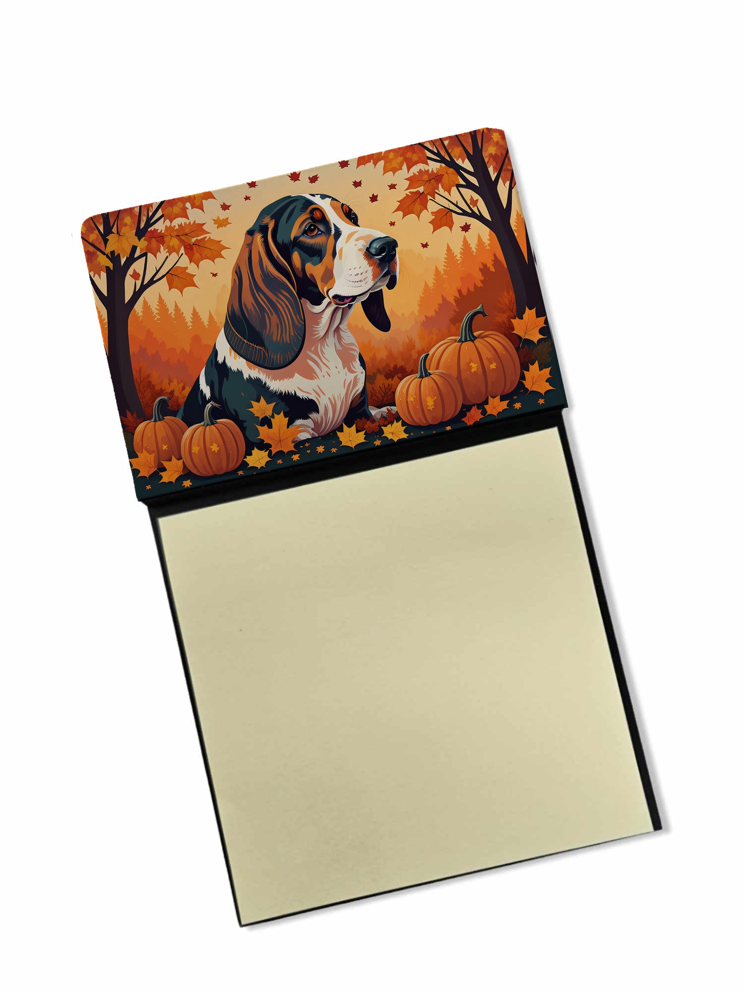 Buy this Basset Hound Fall Sticky Note Holder
