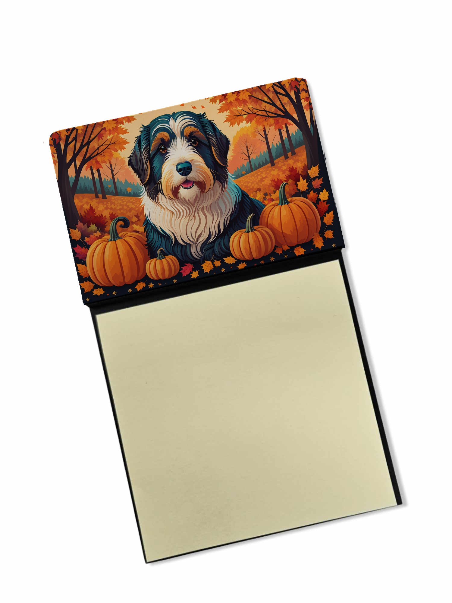 Buy this Bearded Collie Fall Sticky Note Holder
