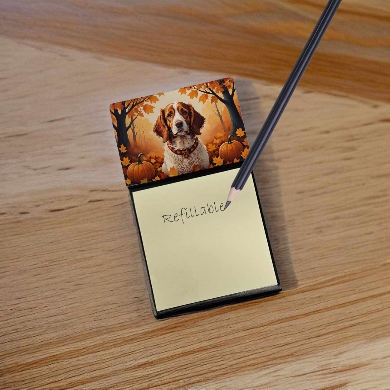 Buy this Brittany Spaniel Fall Sticky Note Holder