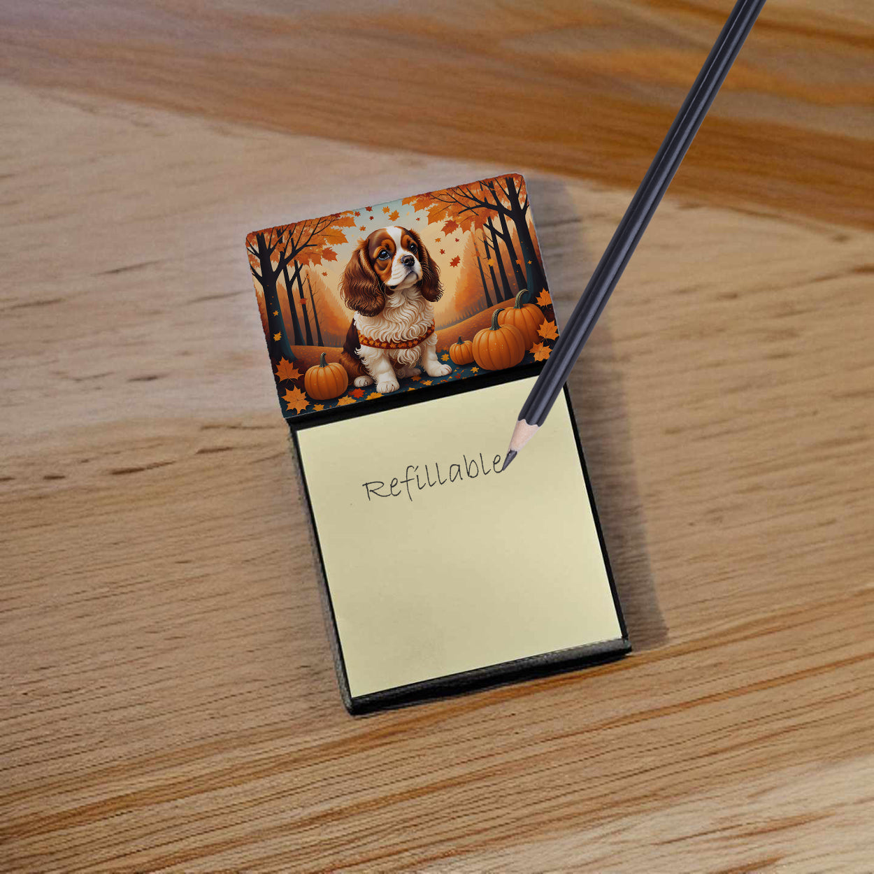 Buy this Cavalier Spaniel Fall Sticky Note Holder