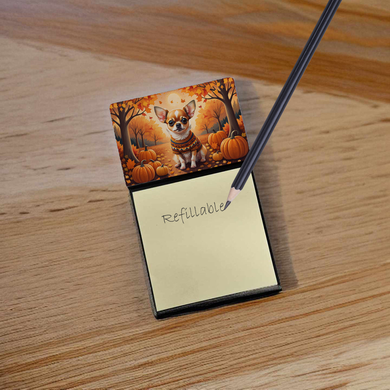 Buy this Chihuahua Fall Sticky Note Holder