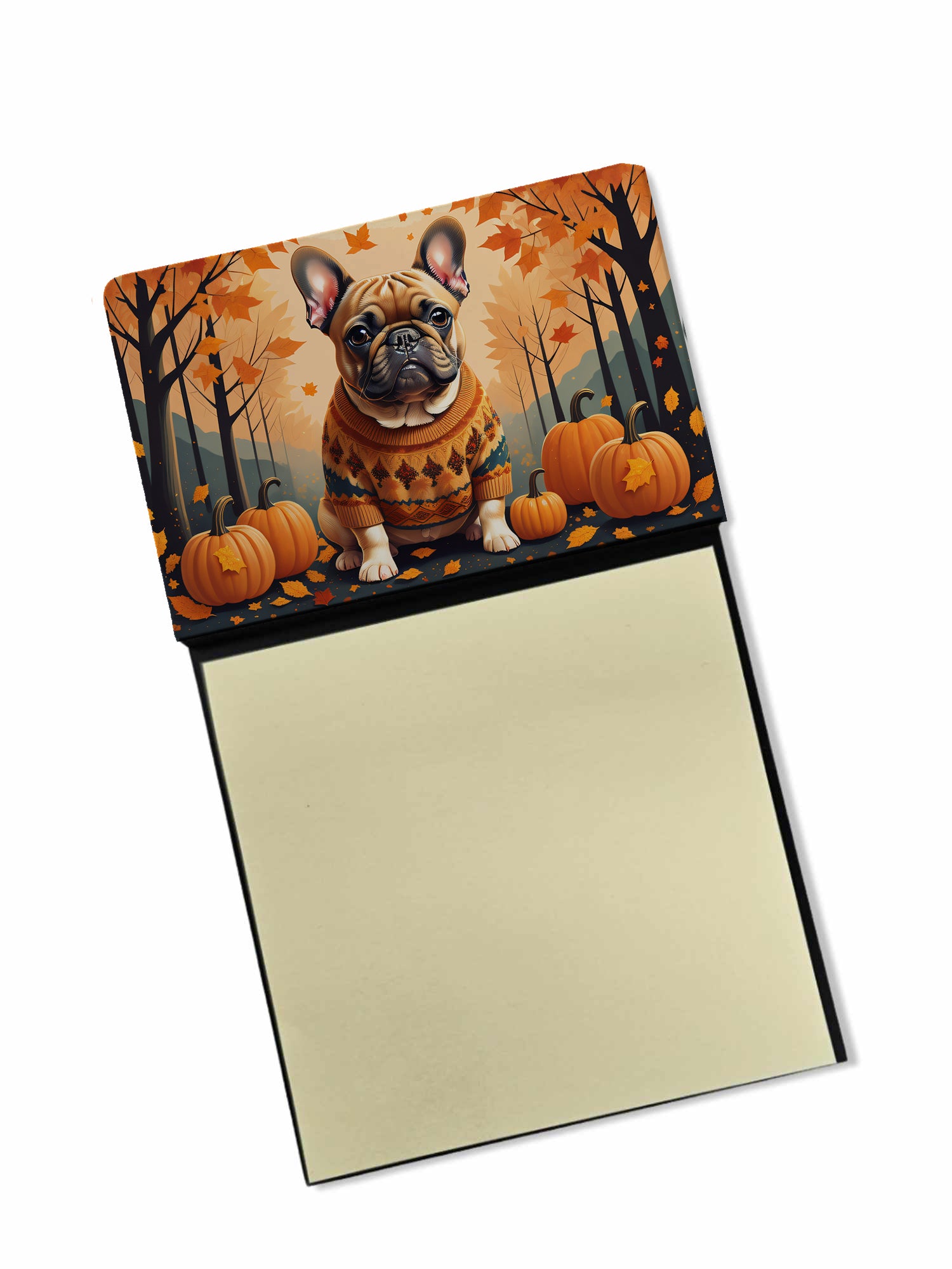 Buy this Fawn French Bulldog Fall Sticky Note Holder