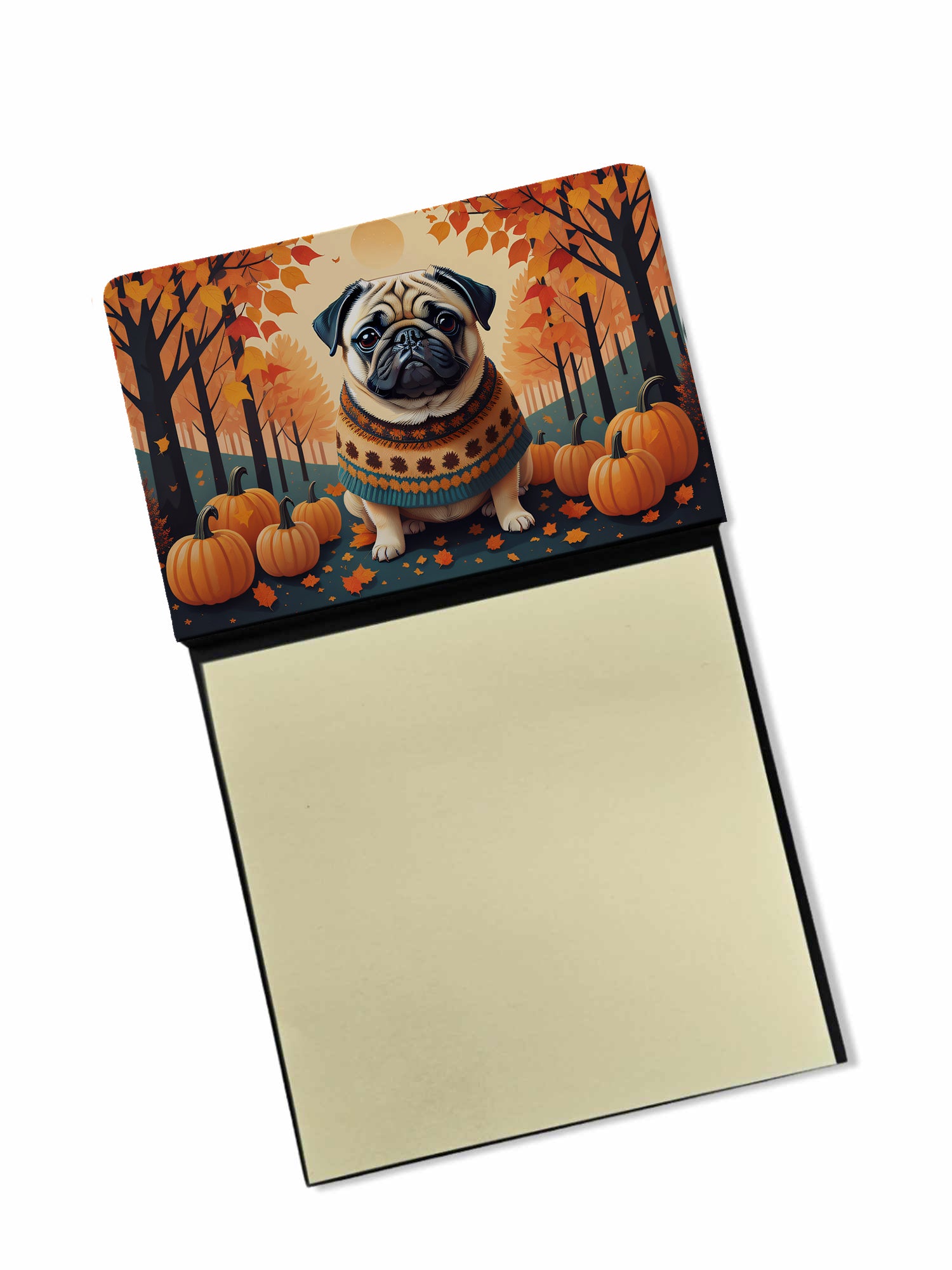 Buy this Fawn Pug Fall Sticky Note Holder