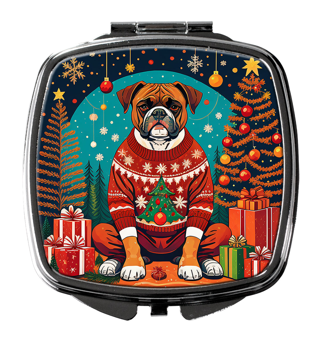 Buy this Boxer Christmas Compact Mirror