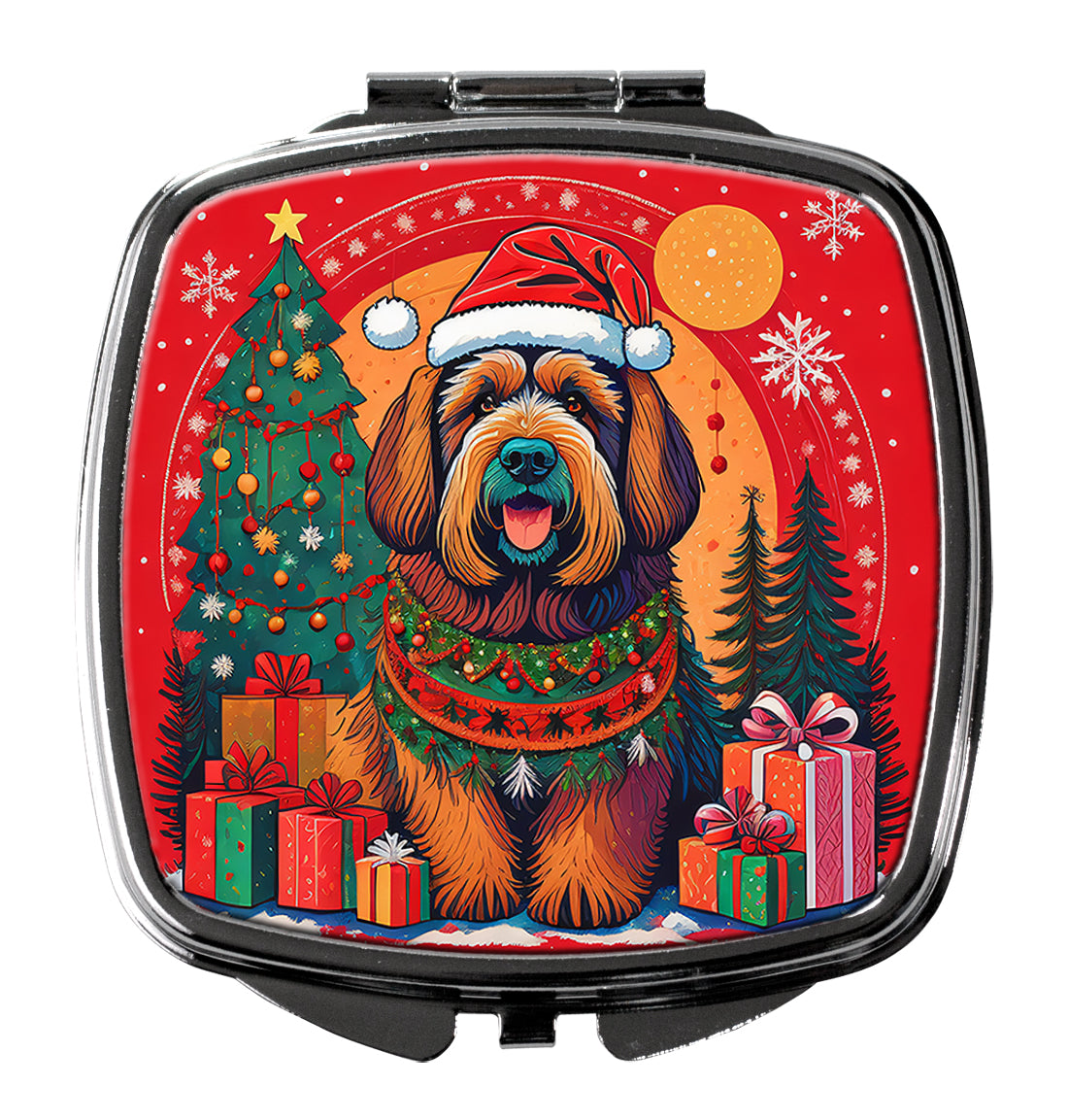 Buy this Briard Christmas Compact Mirror