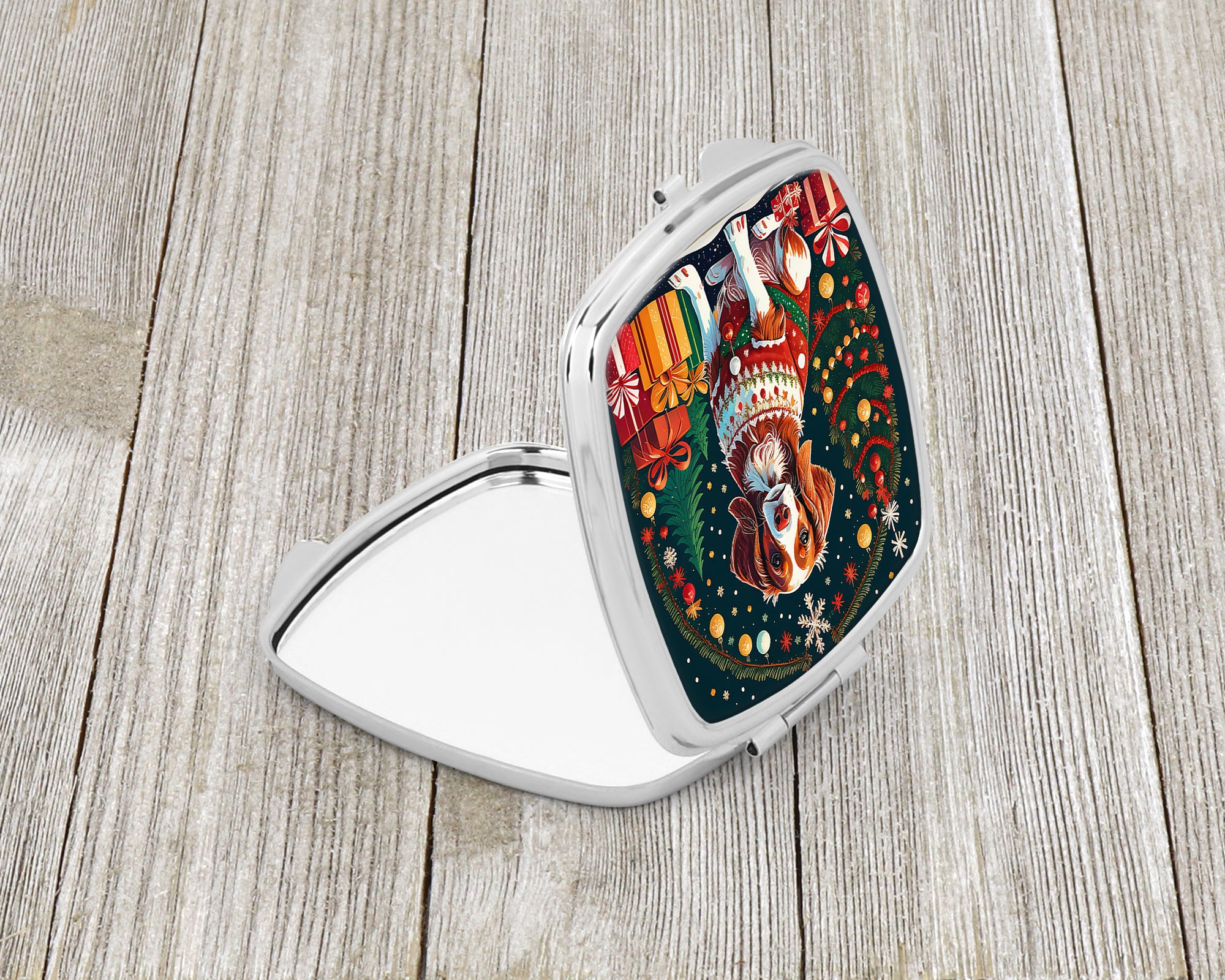 Buy this Brittany Spaniel Christmas Compact Mirror