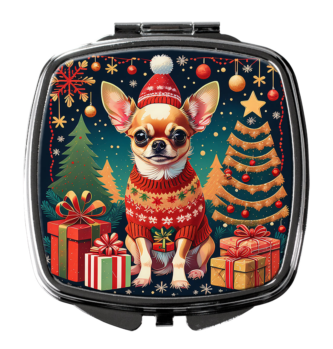 Buy this Chihuahua Christmas Compact Mirror