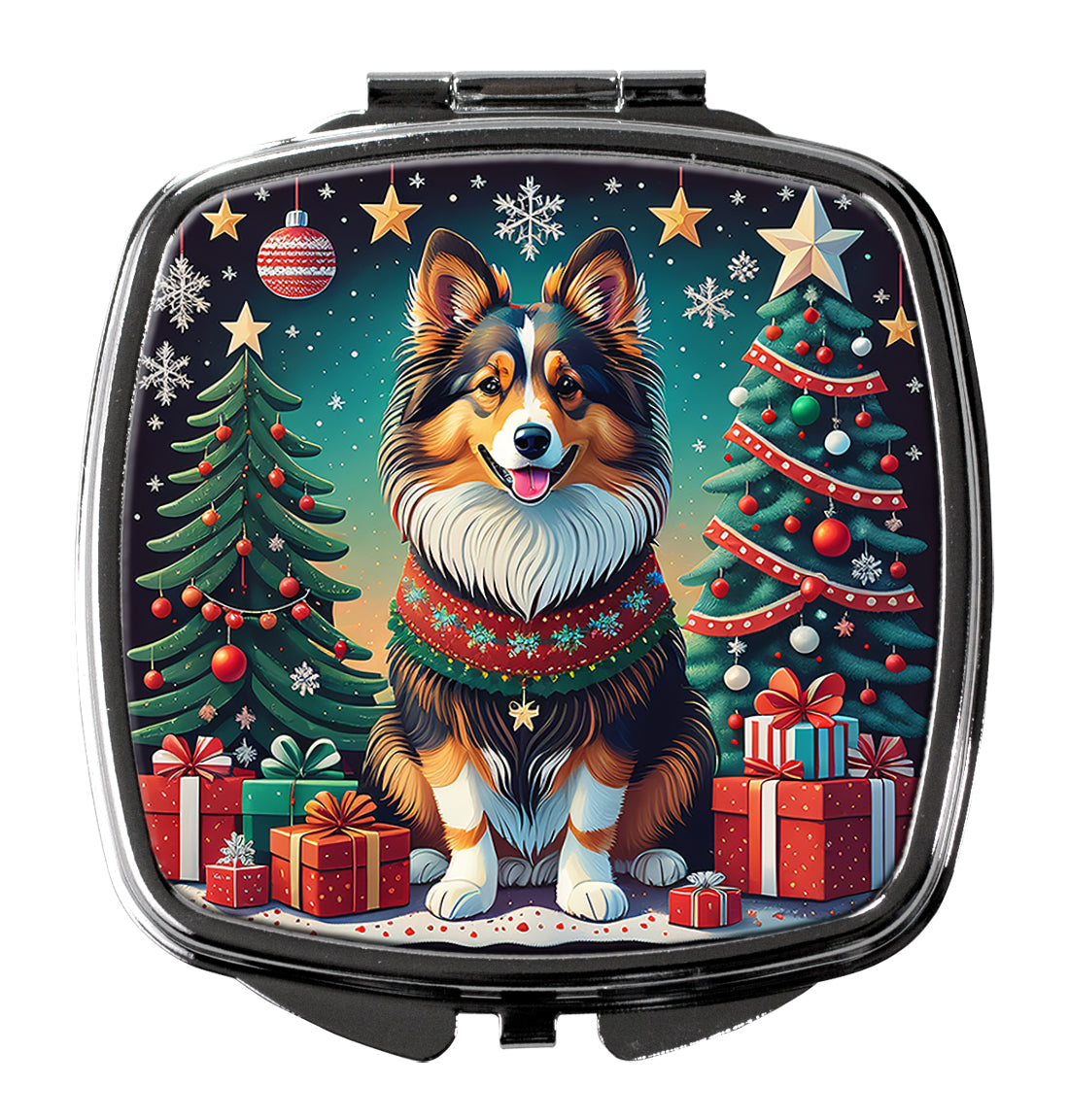 Buy this Sheltie Christmas Compact Mirror