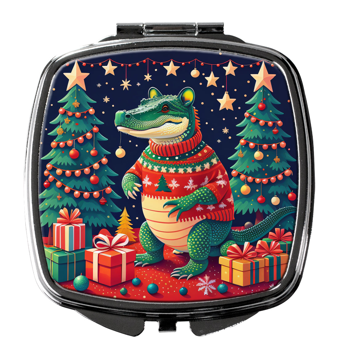 Buy this Alligator Christmas Compact Mirror