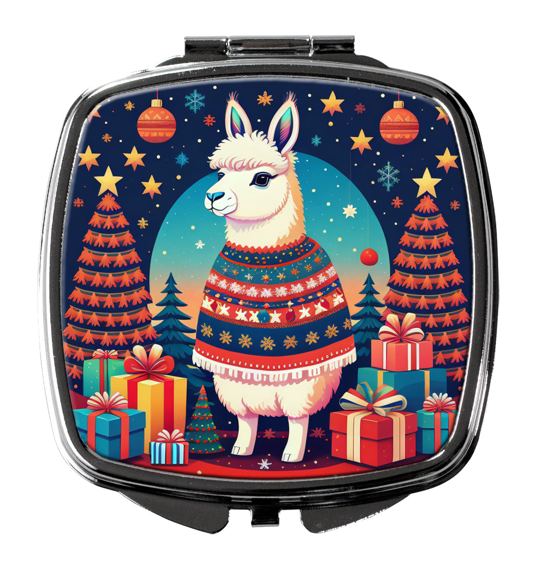 Buy this Llama Christmas Compact Mirror