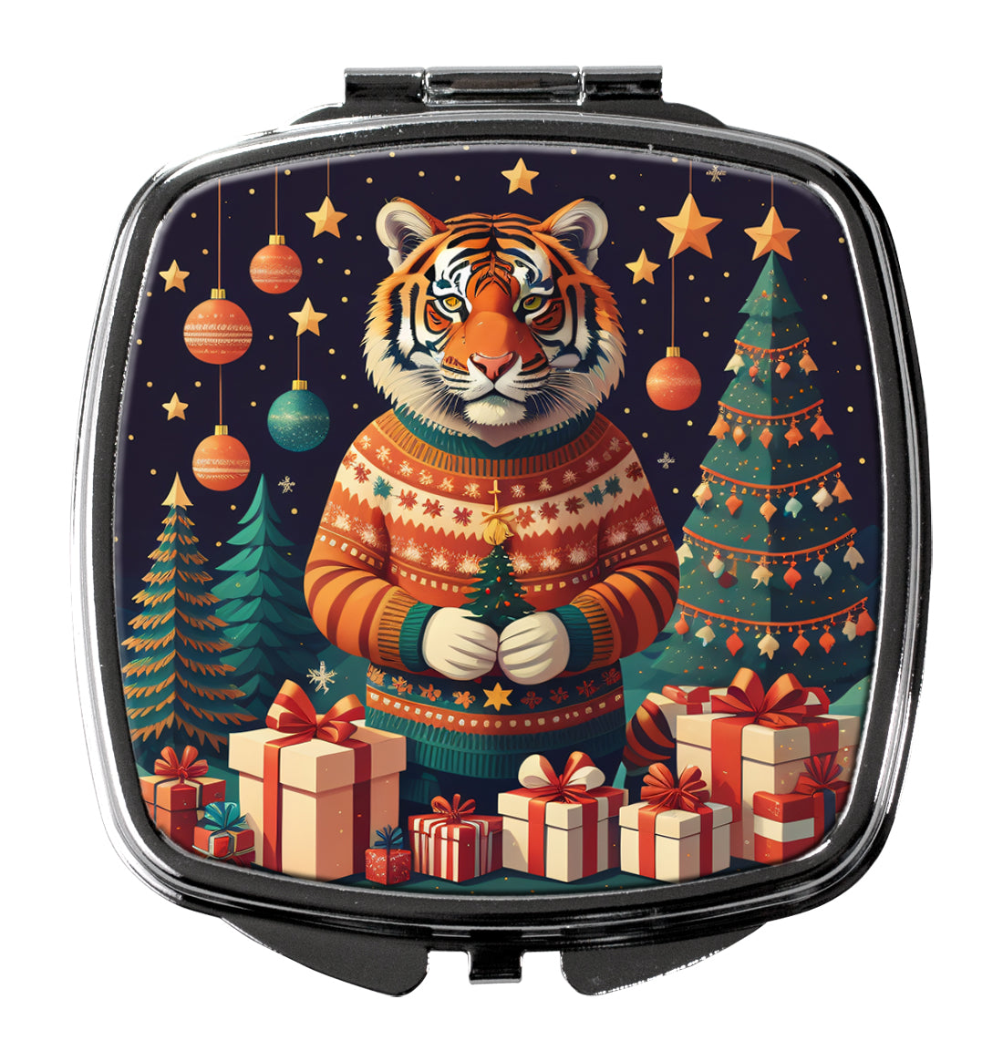Buy this Tiger Christmas Compact Mirror