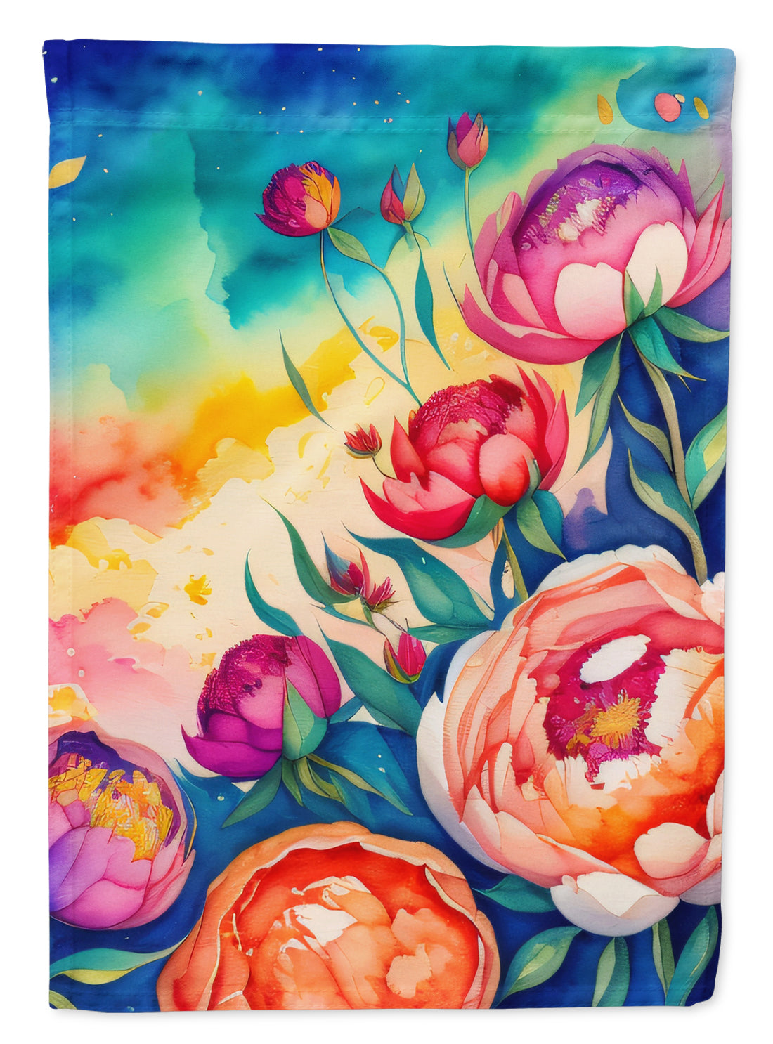 Buy this Peonies in Color House Flag