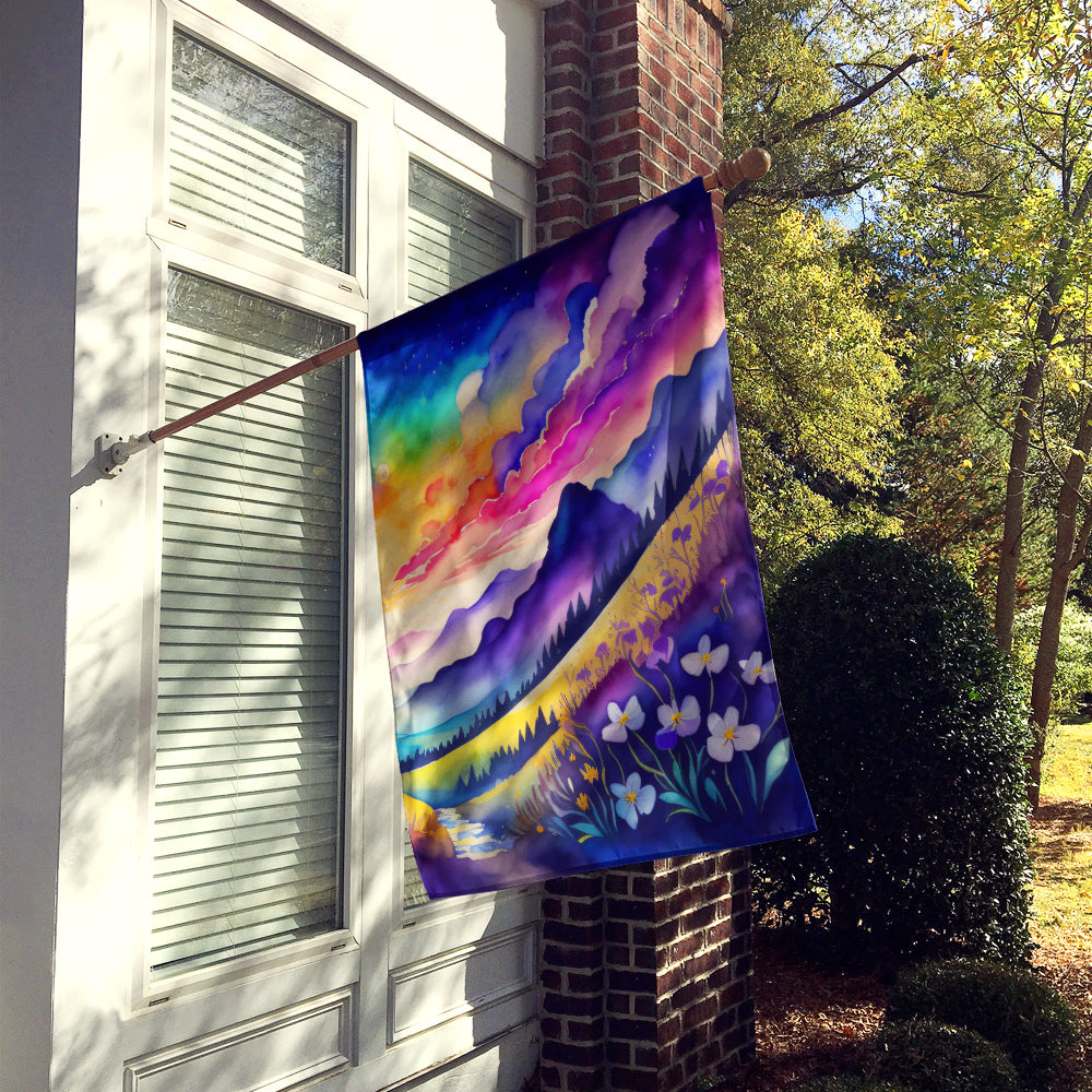 Violets in Color House Flag