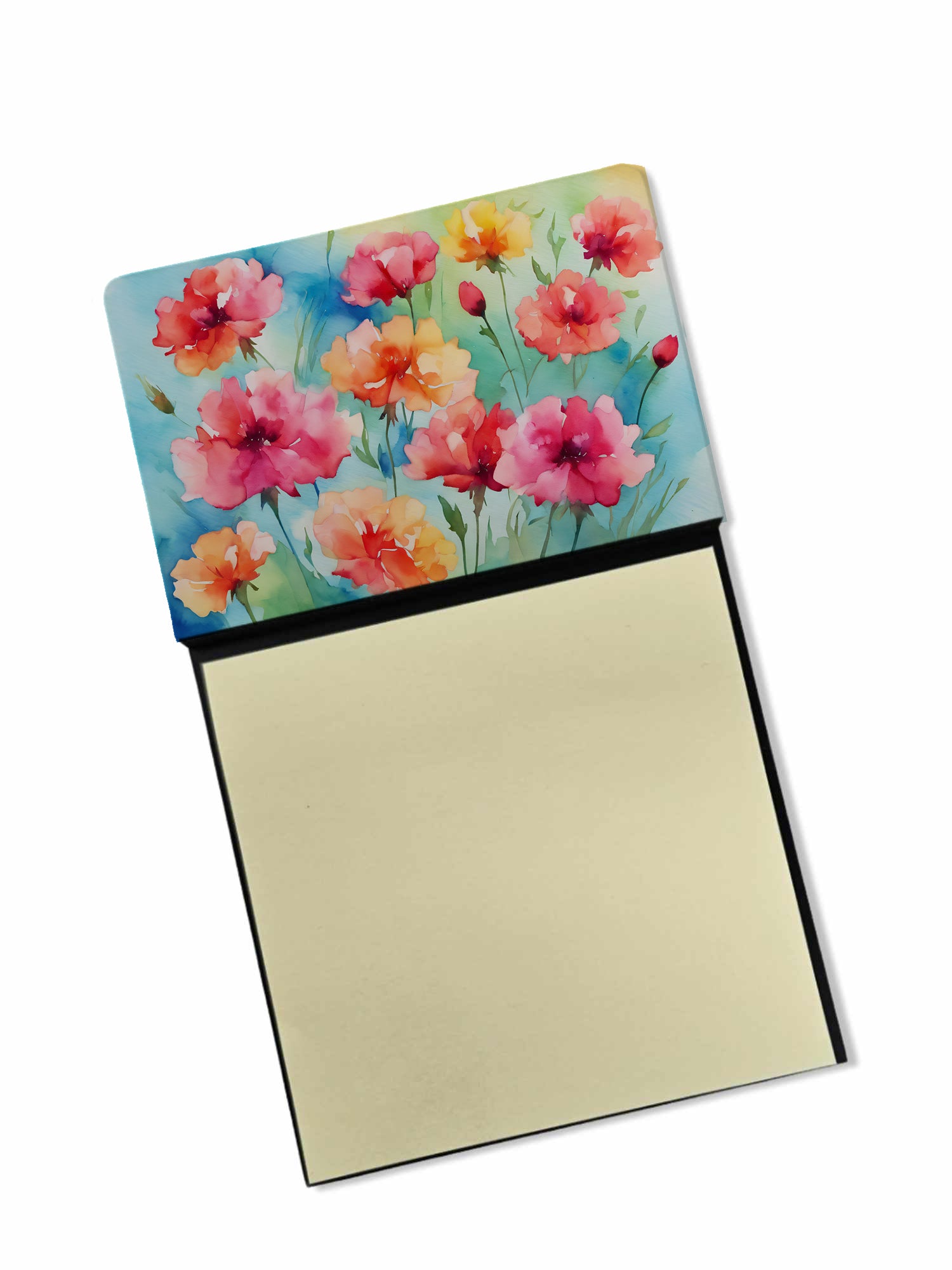 Buy this Carnations in Watercolor Sticky Note Holder