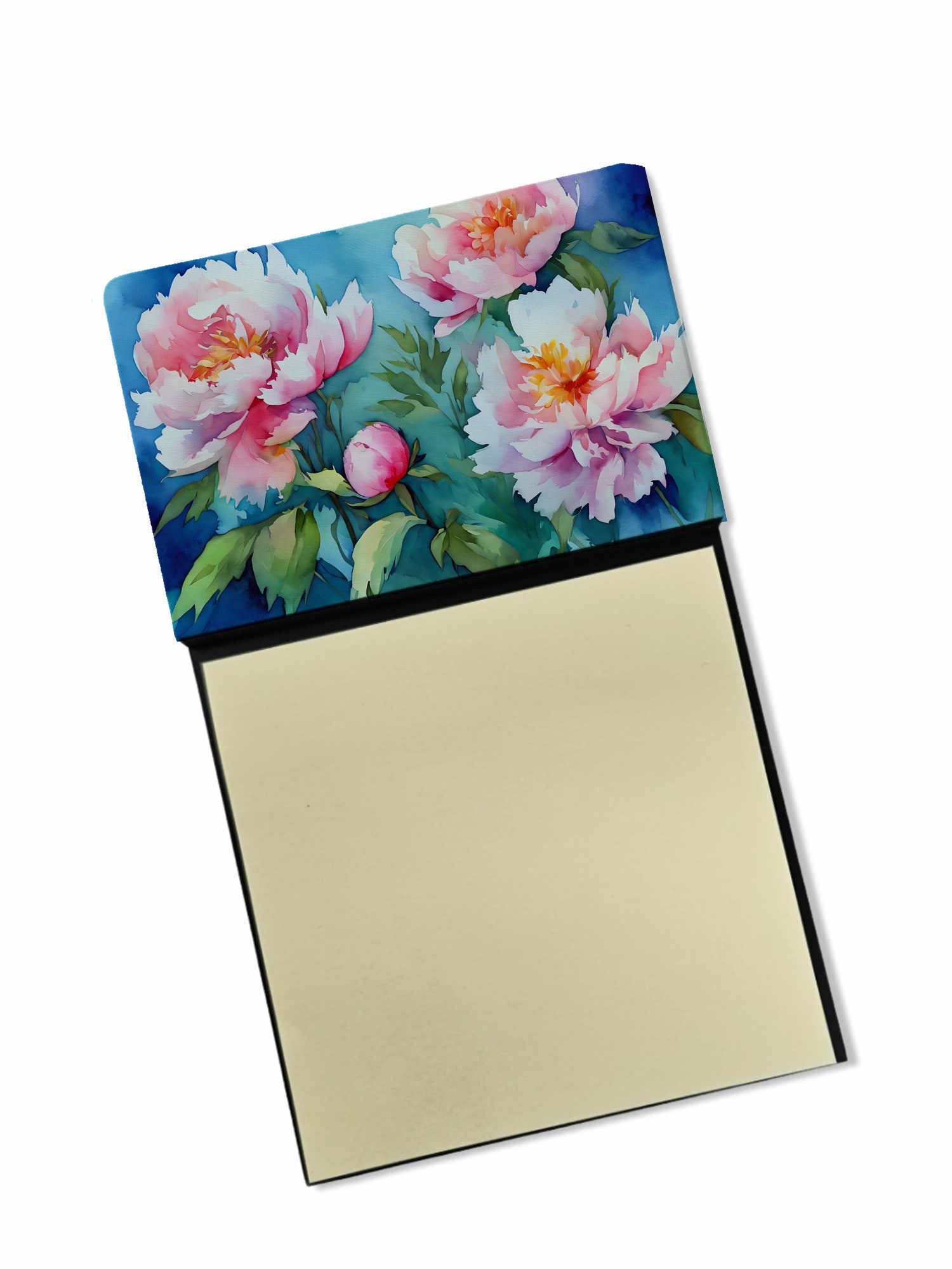 Buy this Peonies in Watercolor Sticky Note Holder