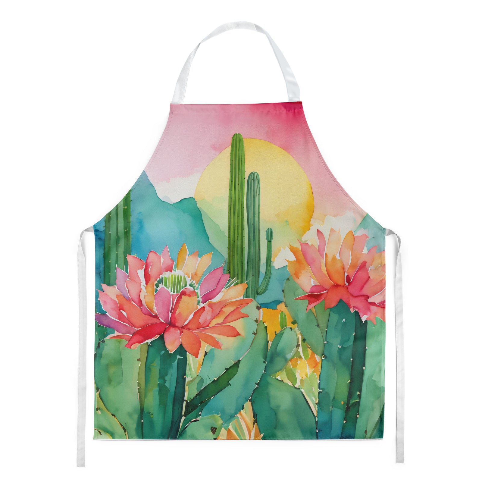 Buy this Arizona Saguaro Cactus Blossom in Watercolor Apron