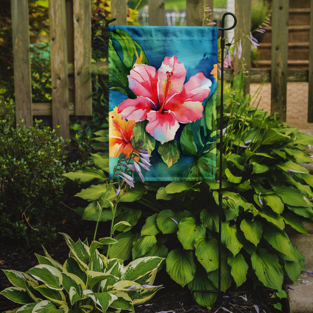 Buy this Hawaii Hawaiian Hibiscus in Watercolor Garden Flag