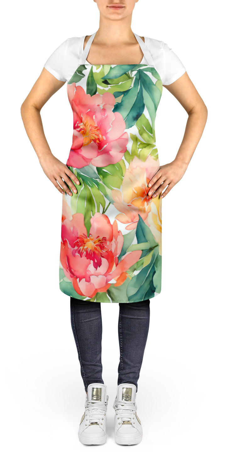 Buy this Indiana Peonies in Watercolor Apron