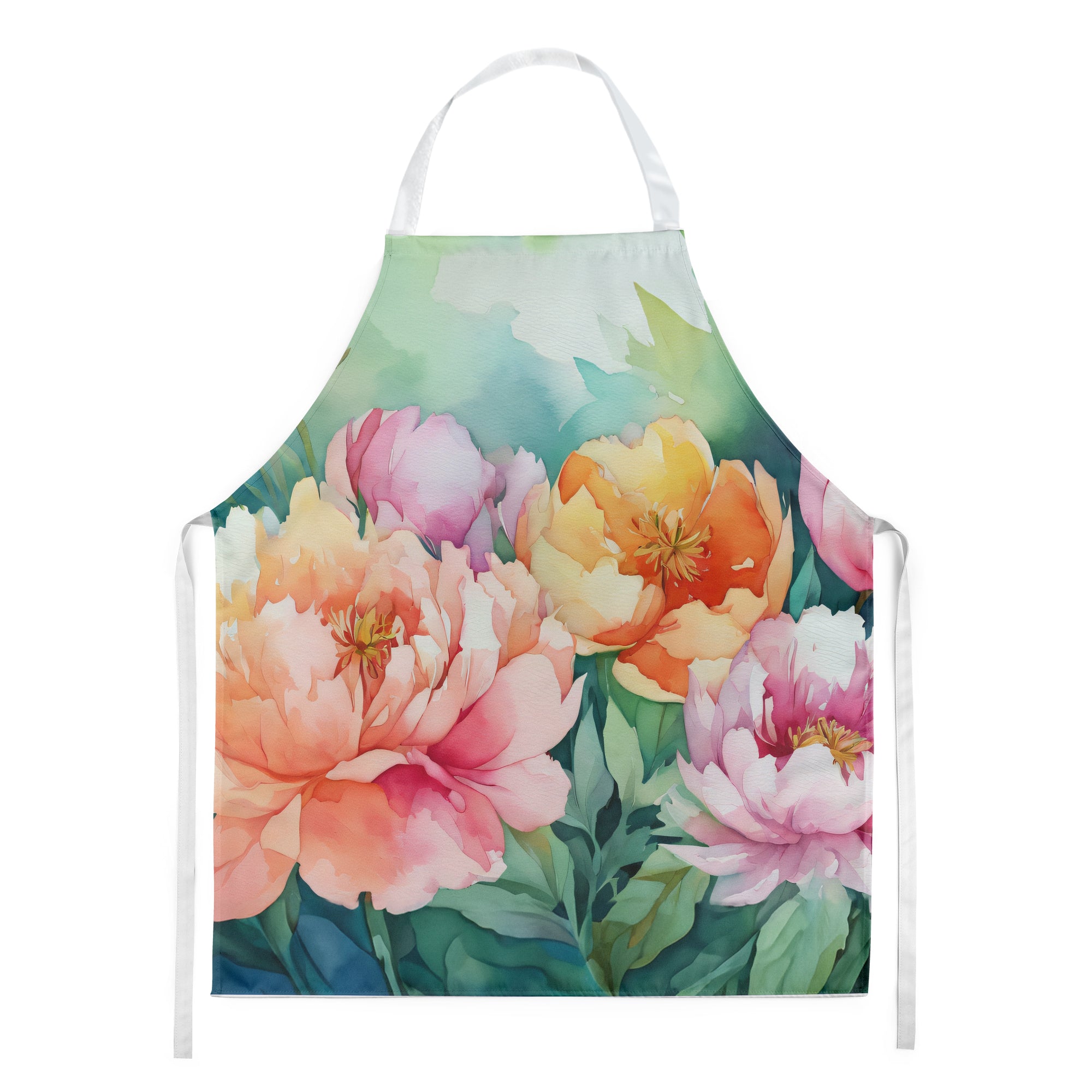 Buy this Indiana Peonies in Watercolor Apron