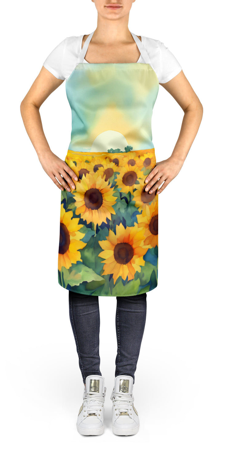 Buy this Kansas Sunflowers in Watercolor Apron
