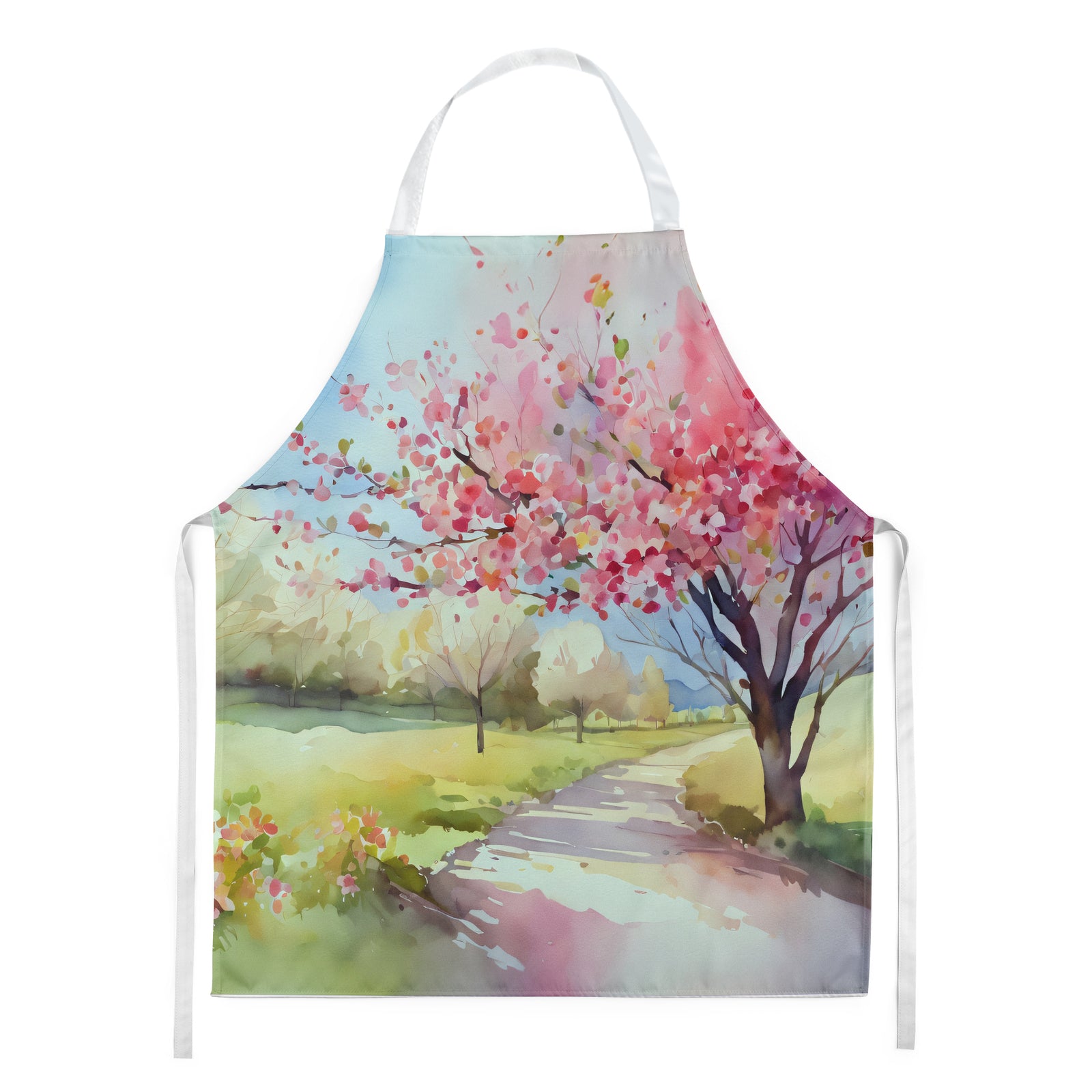 Buy this Michigan Apple Blossoms in Watercolor Apron