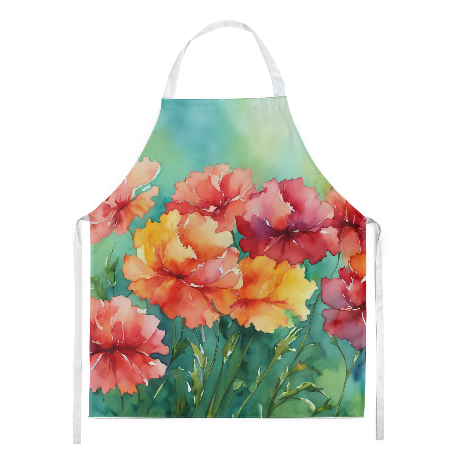 Buy this Ohio Scarlet Carnations in Watercolor Apron