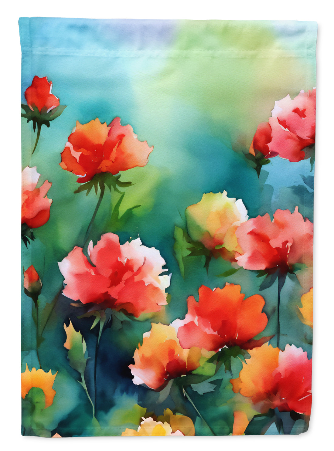 Buy this Ohio Scarlet Carnations in Watercolor House Flag