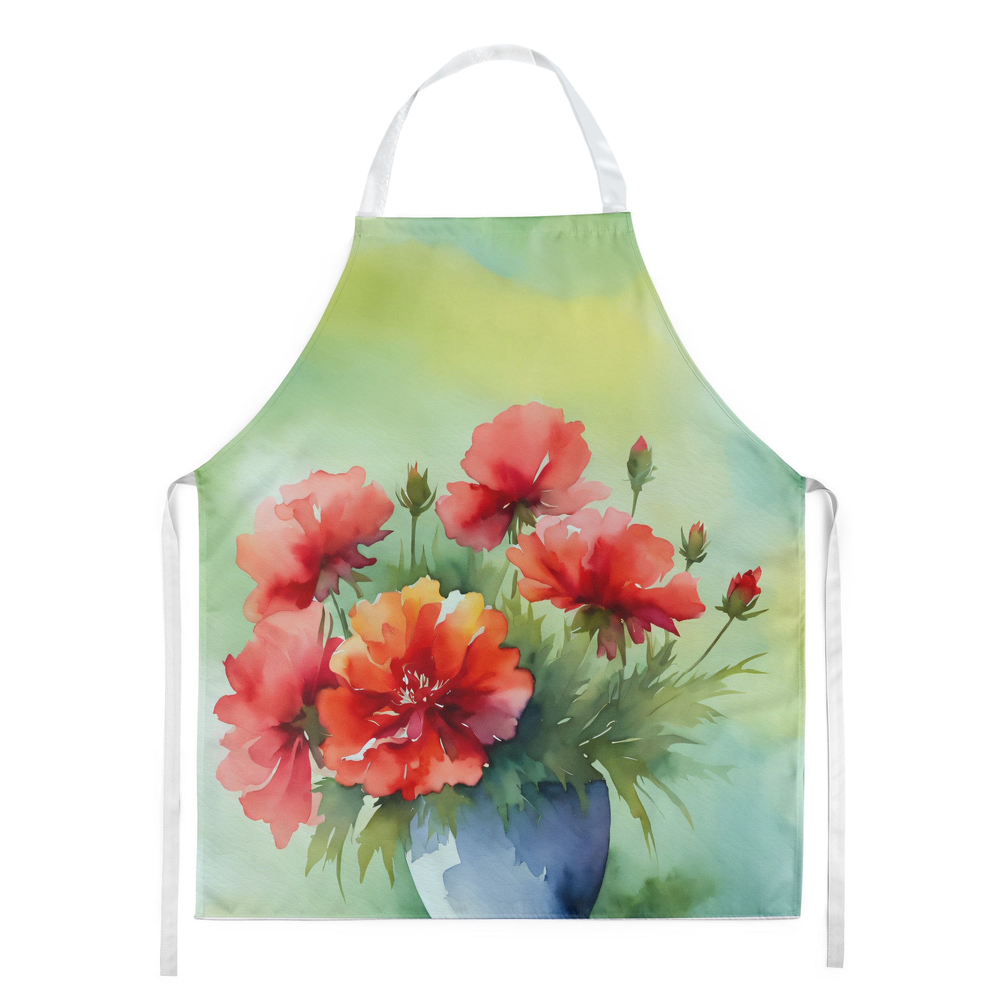 Buy this Ohio Scarlet Carnations in Watercolor Apron