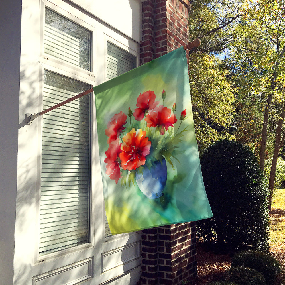 Buy this Ohio Scarlet Carnations in Watercolor House Flag