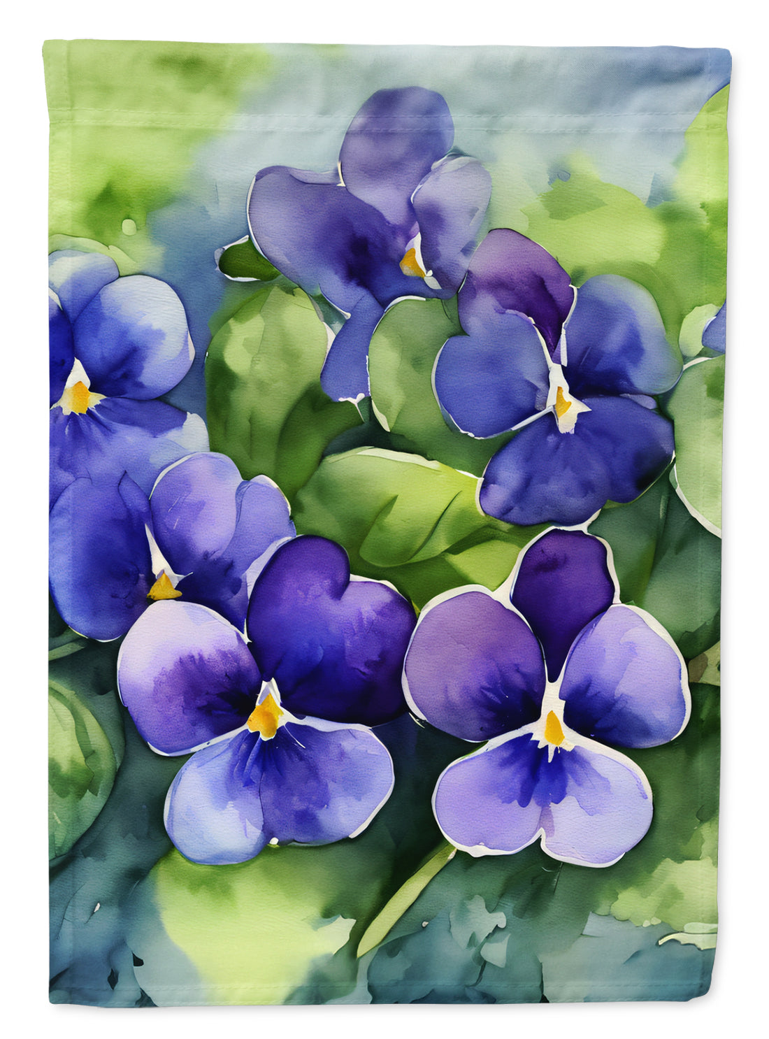 Buy this Rhode Island Violets in Watercolor Garden Flag