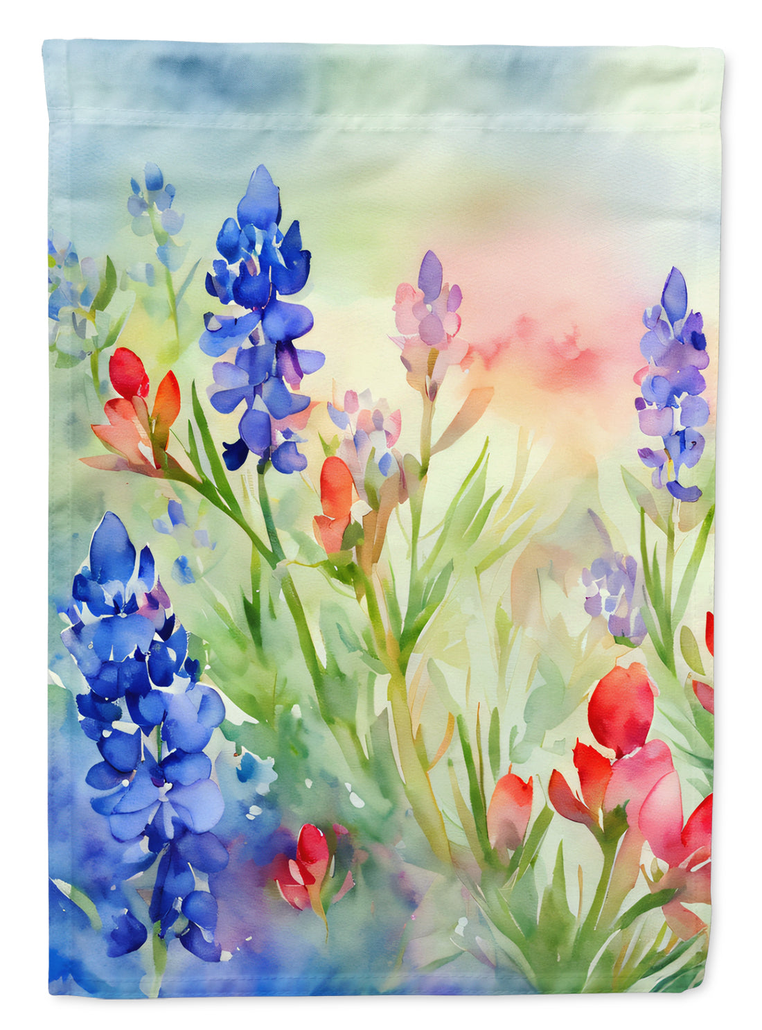 Buy this Texas Bluebonnets in Watercolor Garden Flag