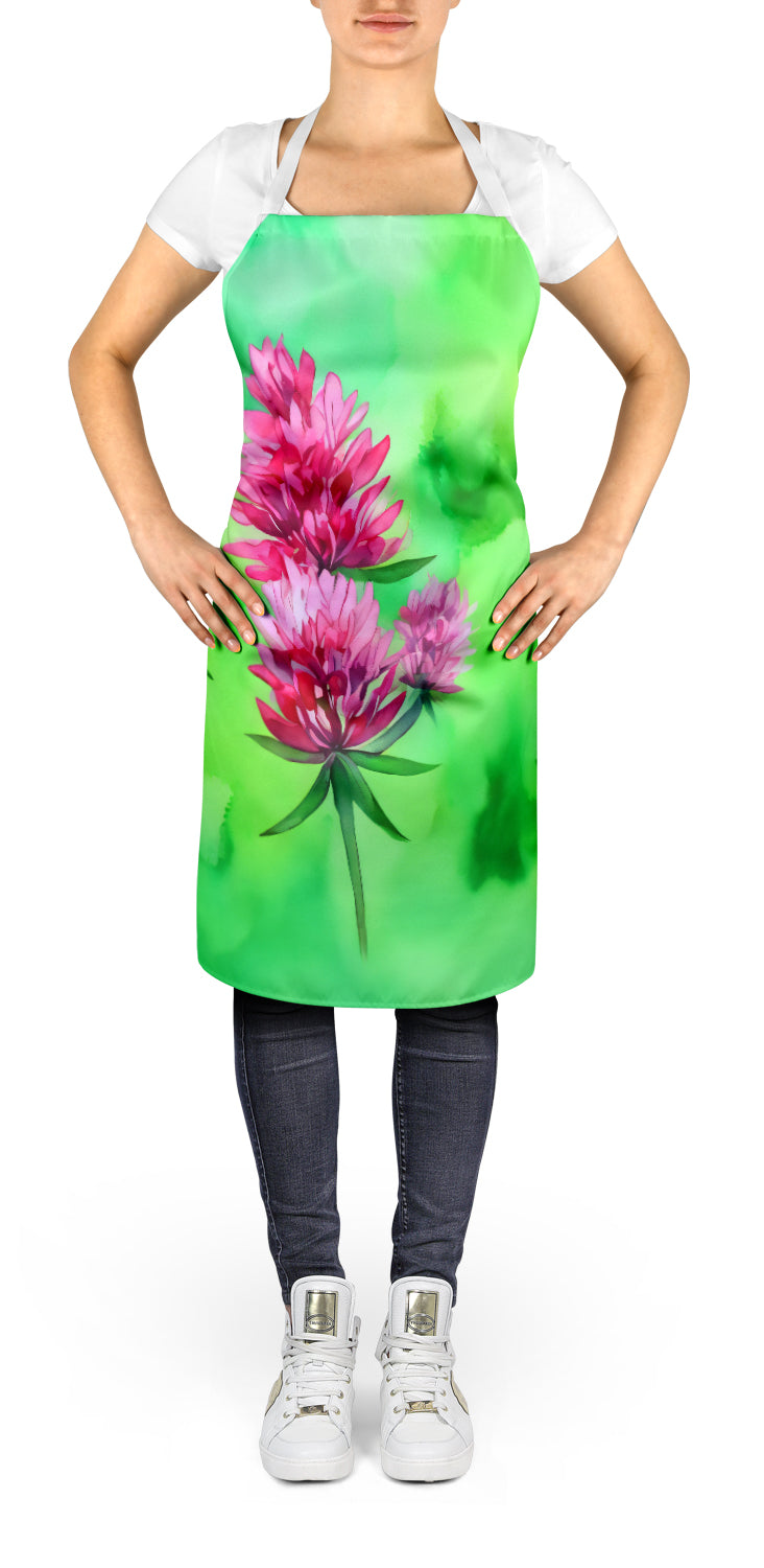Vermont Red Clover in Watercolor Apron