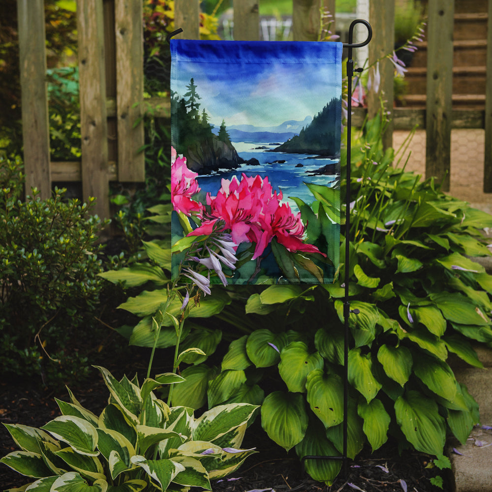 Buy this Washington Coast Rhododendrons in Watercolor Garden Flag