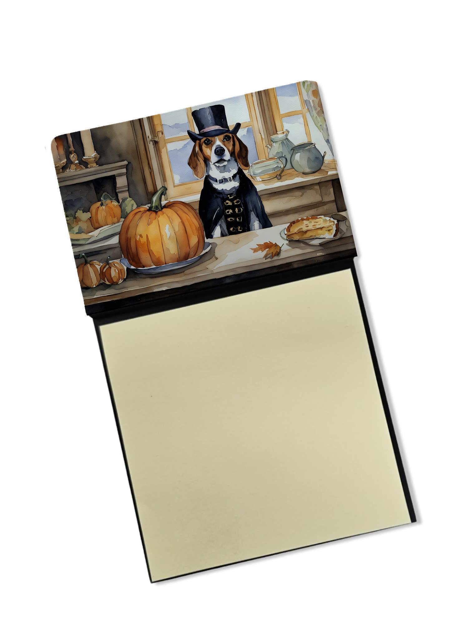 Buy this Beagle Fall Kitchen Pumpkins Sticky Note Holder