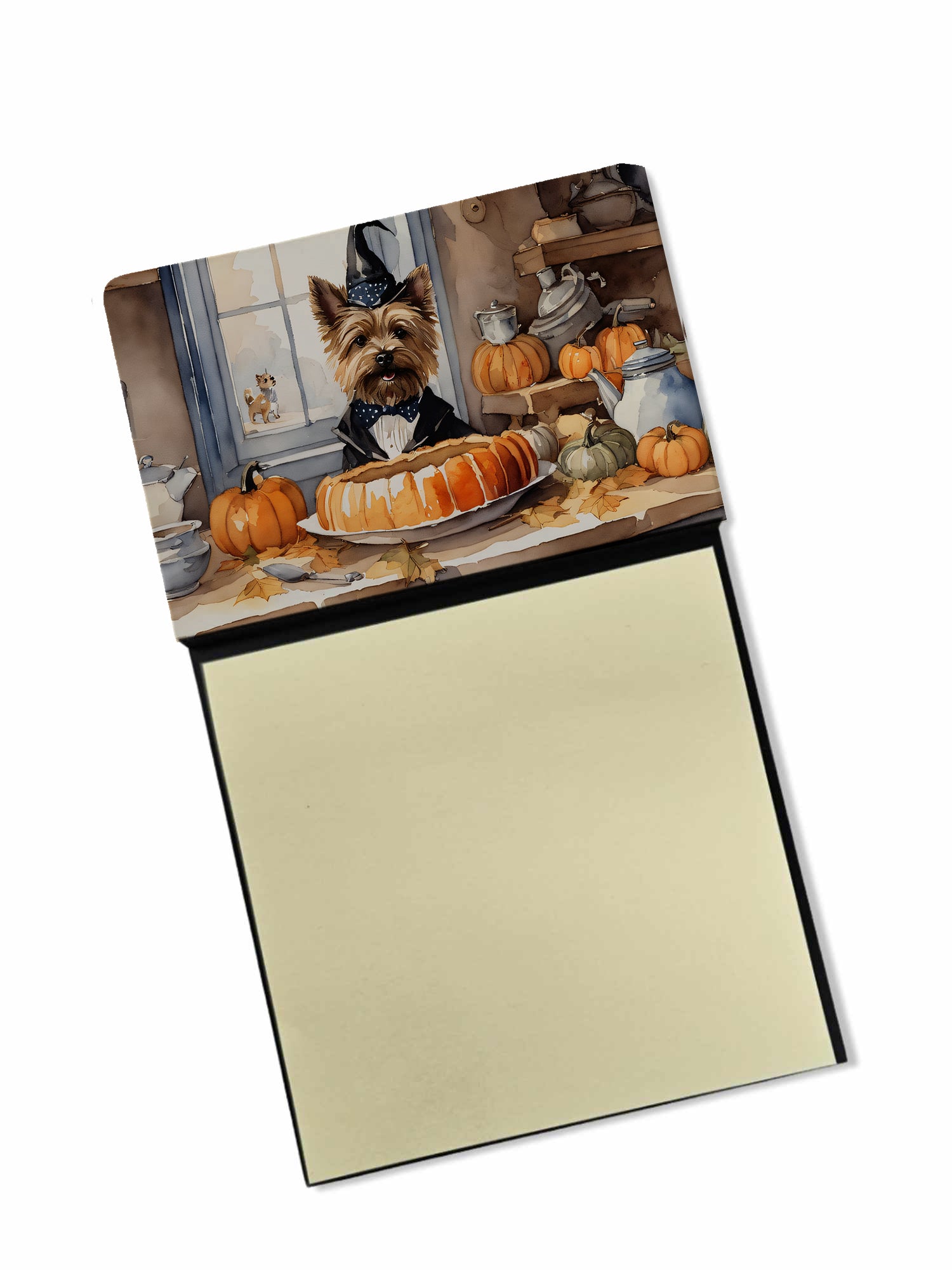 Buy this Cairn Terrier Fall Kitchen Pumpkins Sticky Note Holder