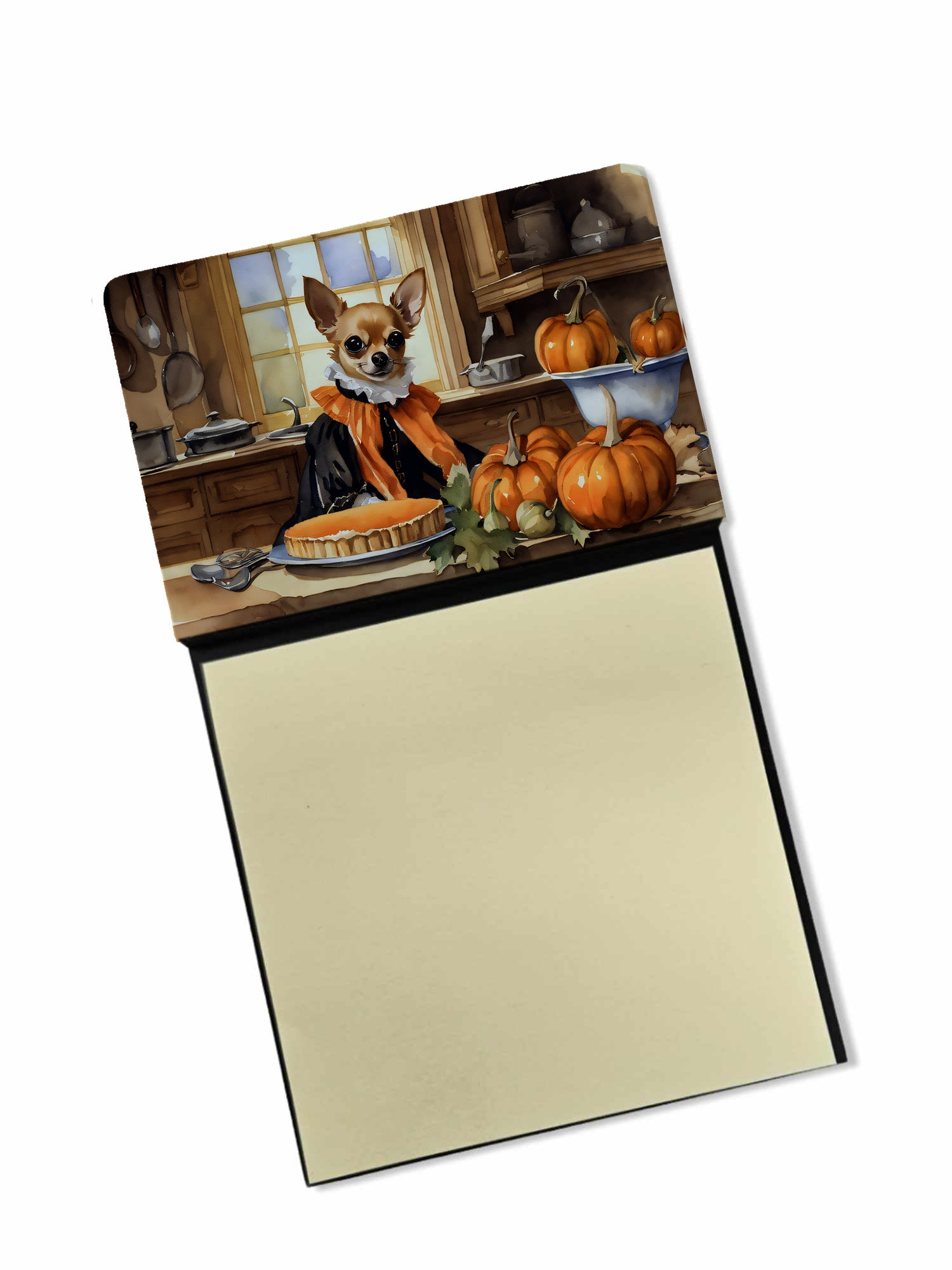 Buy this Chihuahua Fall Kitchen Pumpkins Sticky Note Holder