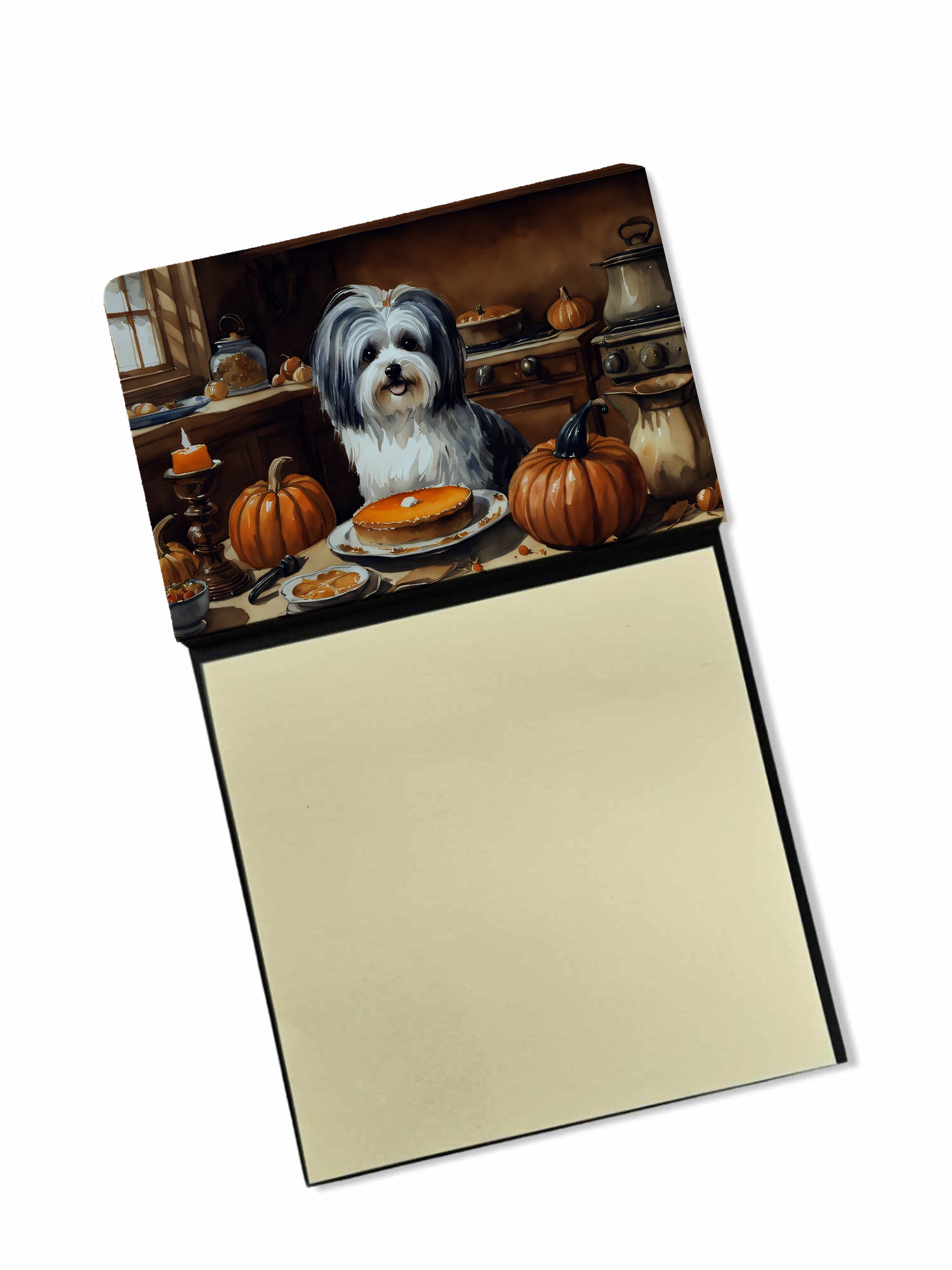 Buy this Havanese Fall Kitchen Pumpkins Sticky Note Holder