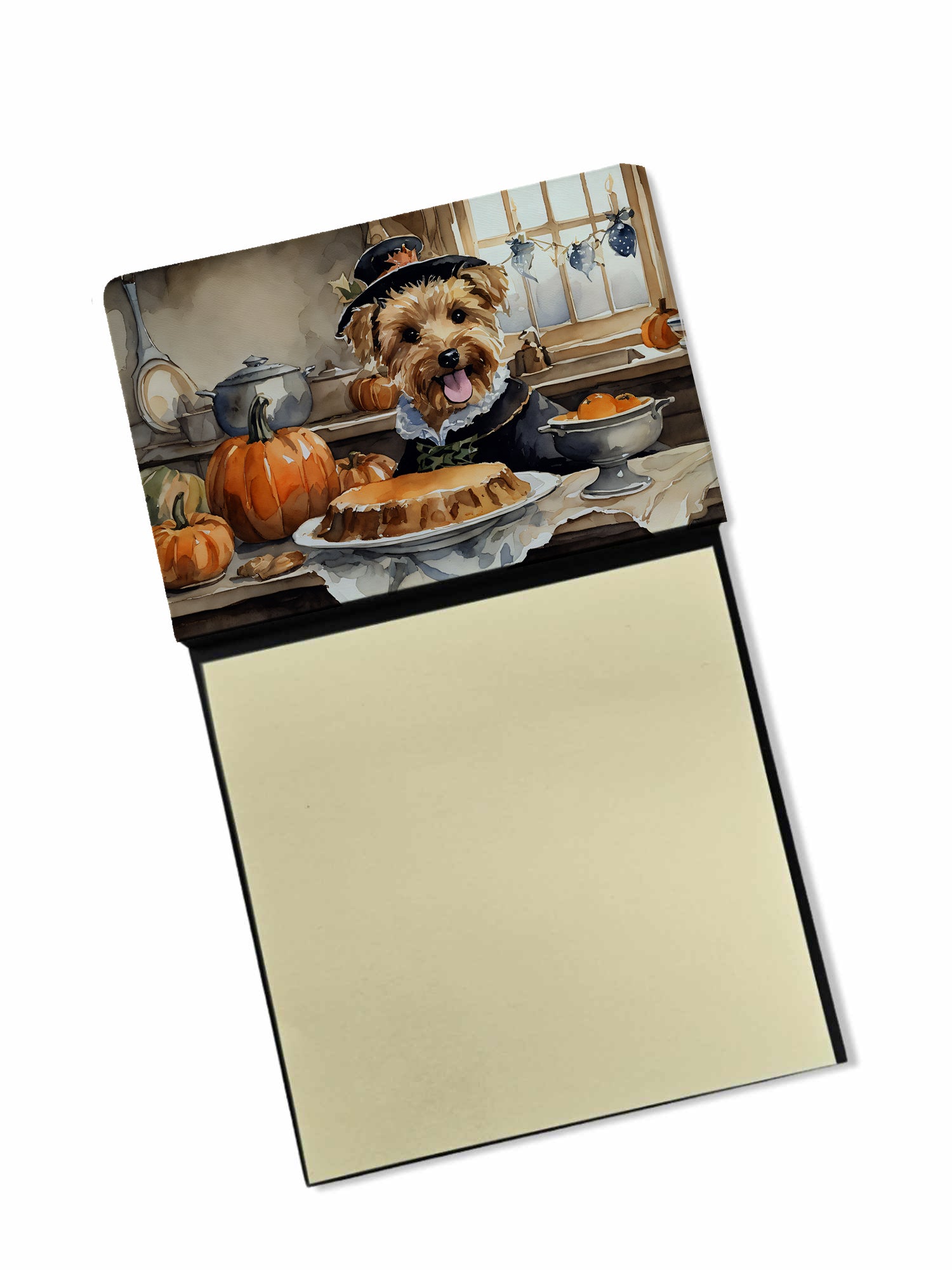Buy this Lakeland Terrier Fall Kitchen Pumpkins Sticky Note Holder