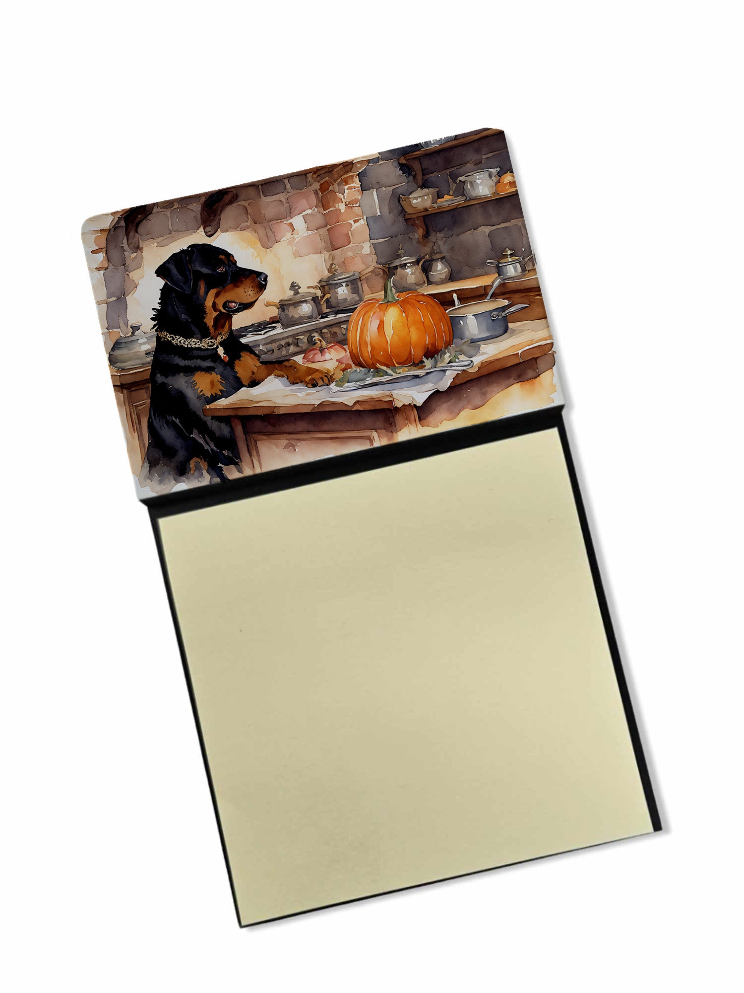 Buy this Rottweiler Fall Kitchen Pumpkins Sticky Note Holder
