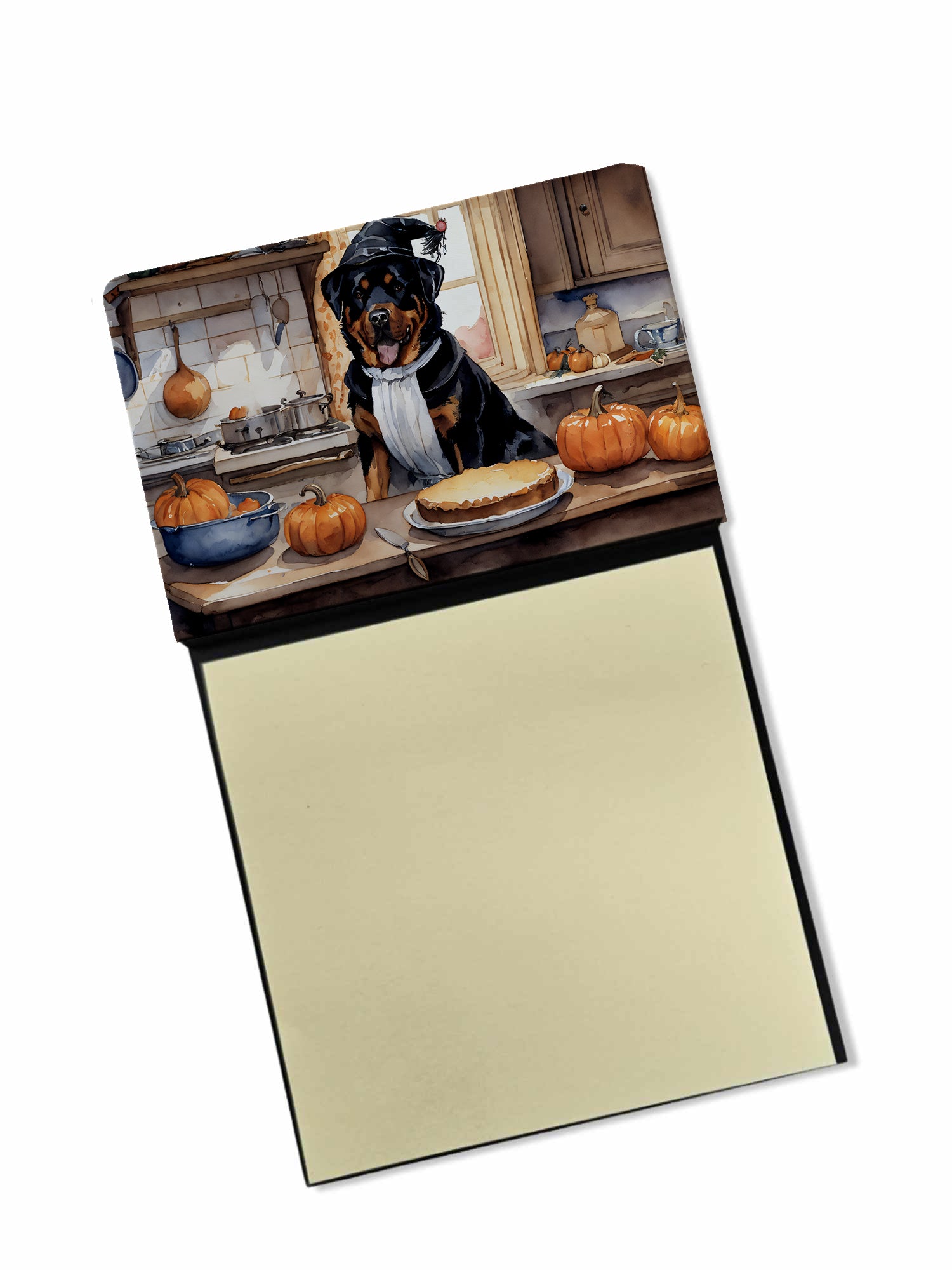 Buy this Rottweiler Fall Kitchen Pumpkins Sticky Note Holder