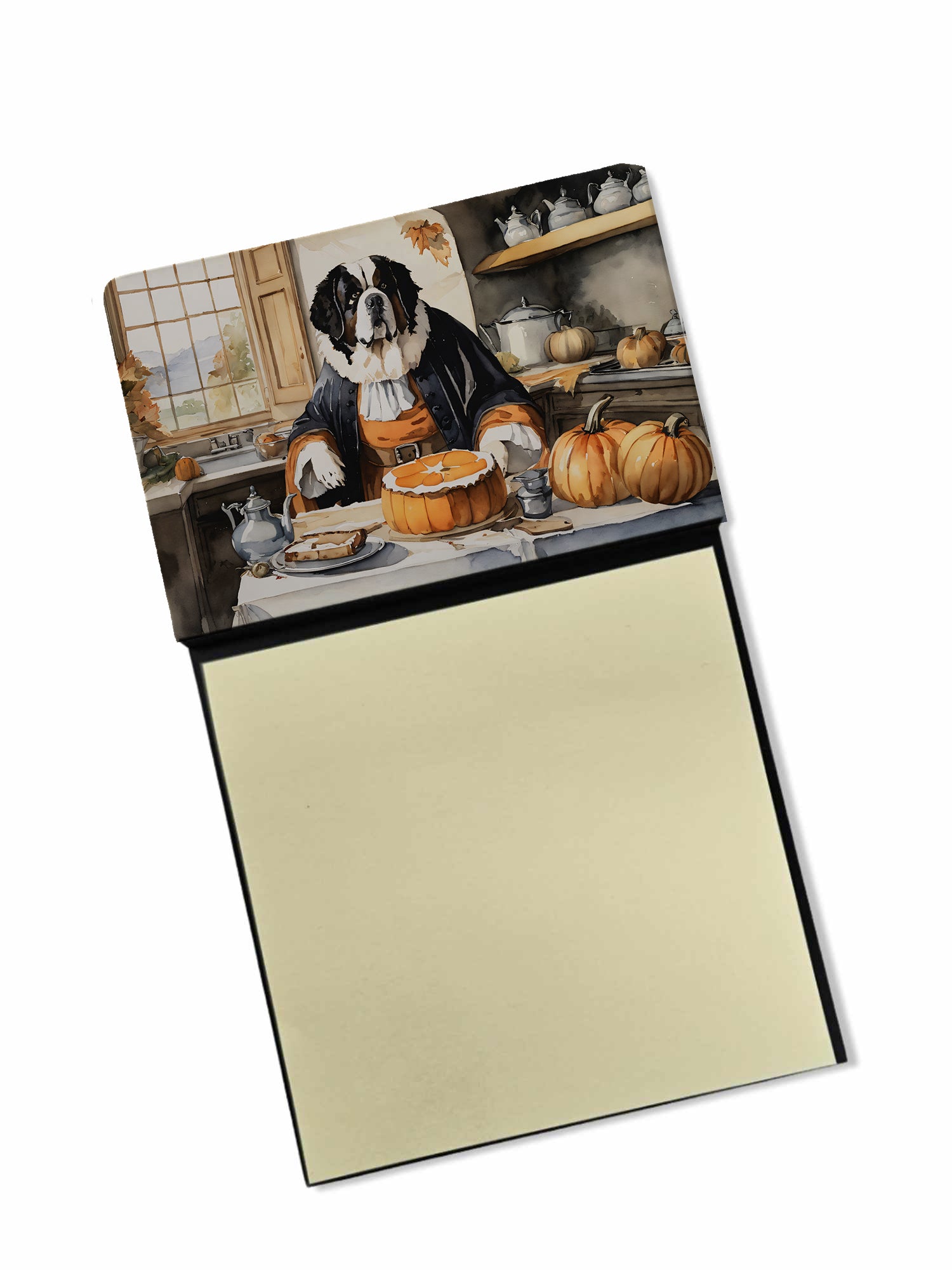 Buy this Saint Bernard Fall Kitchen Pumpkins Sticky Note Holder