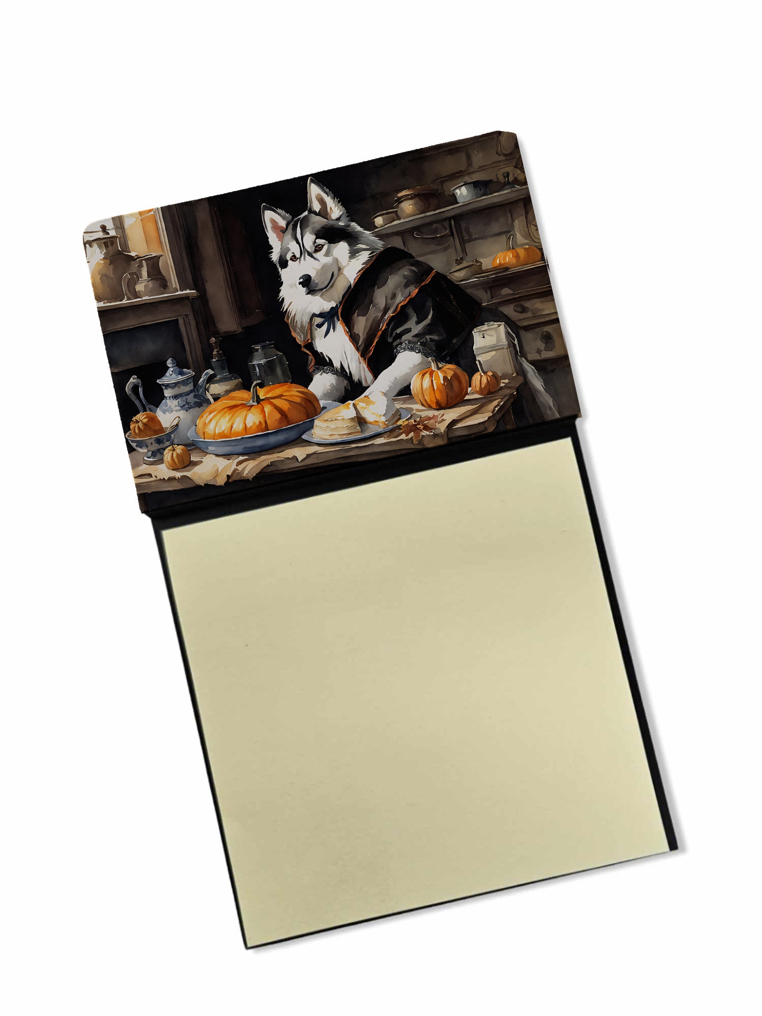 Buy this Siberian Husky Fall Kitchen Pumpkins Sticky Note Holder