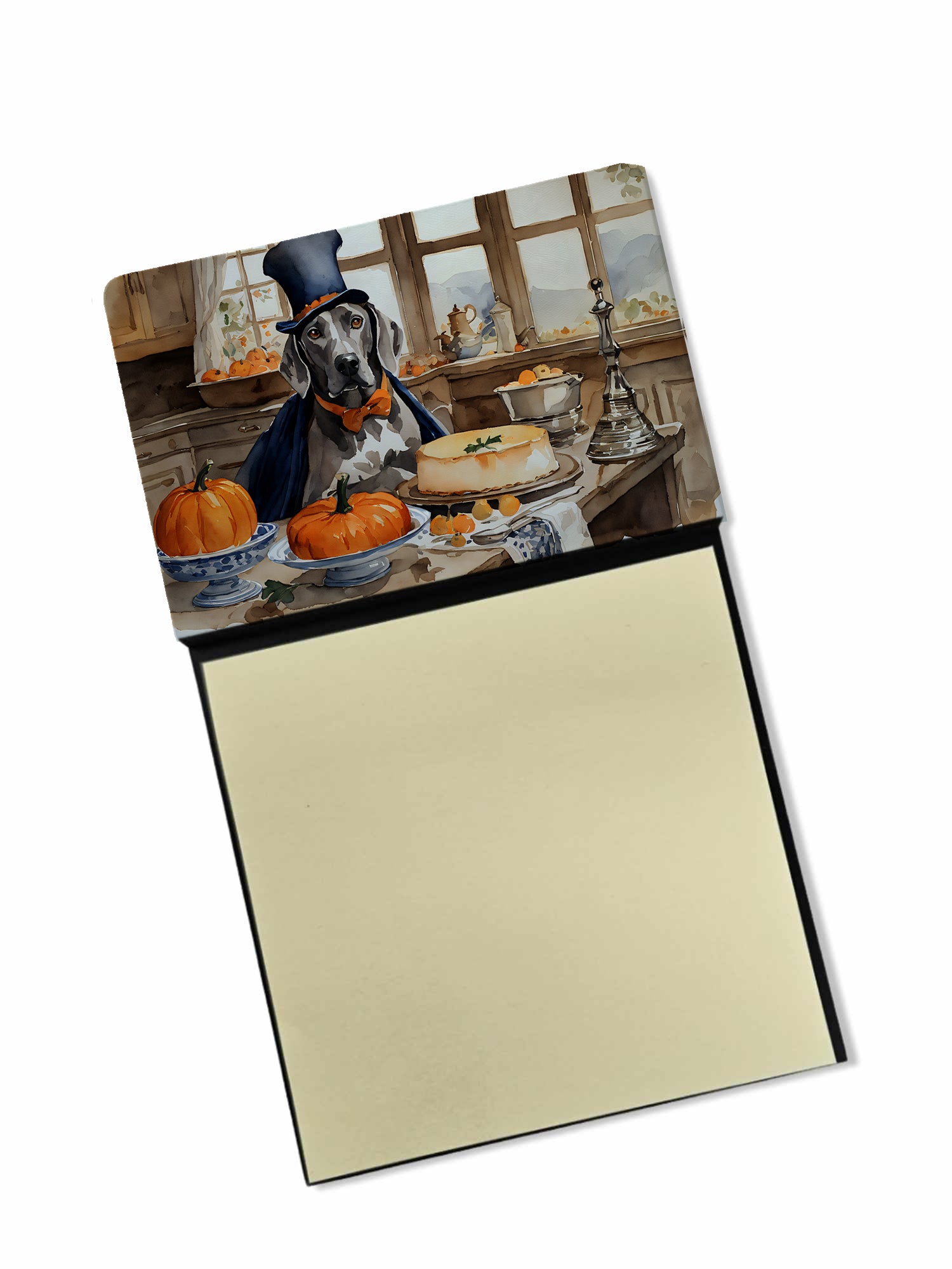 Buy this Weimaraner Fall Kitchen Pumpkins Sticky Note Holder