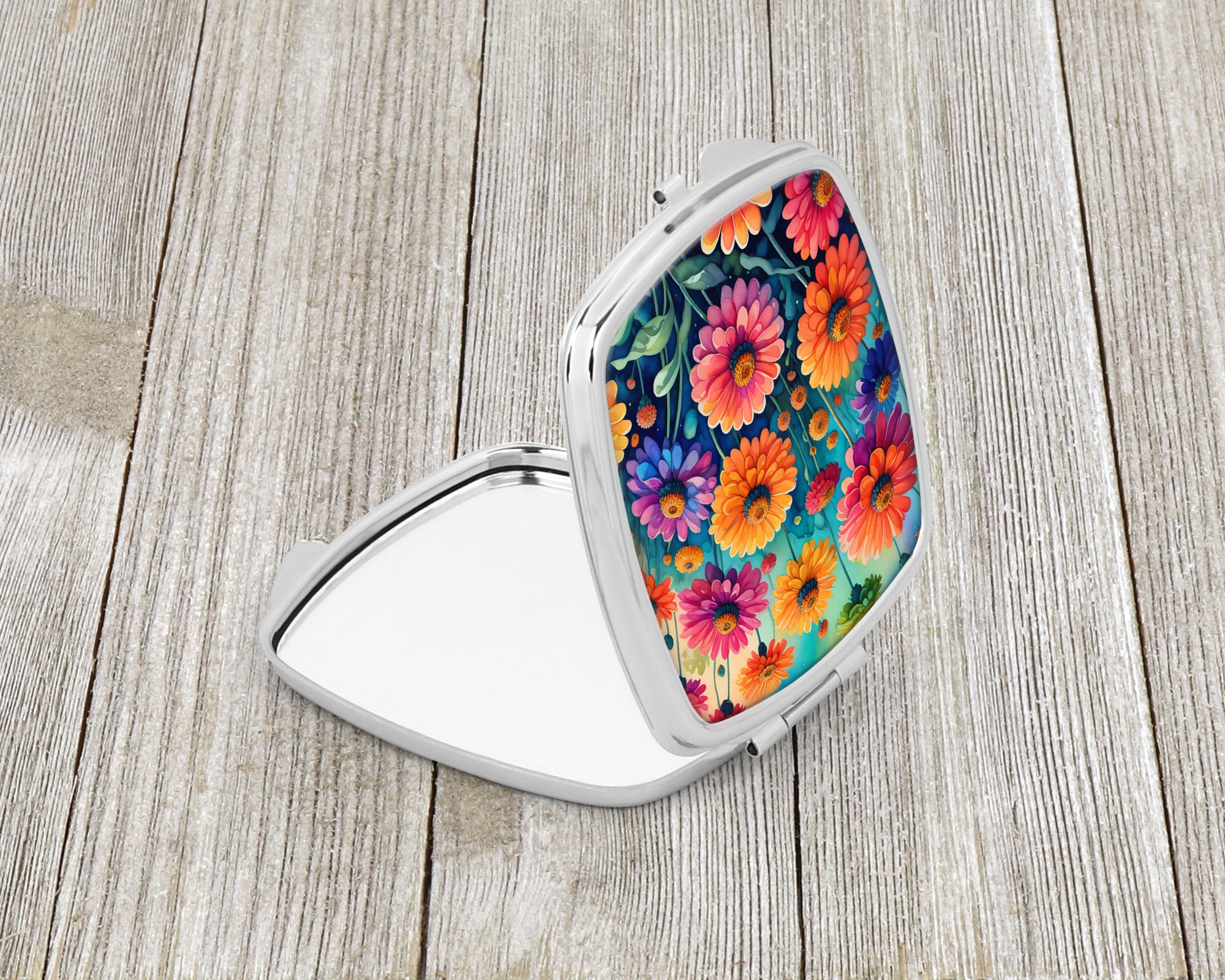 Buy this Colorful Zinnias Compact Mirror