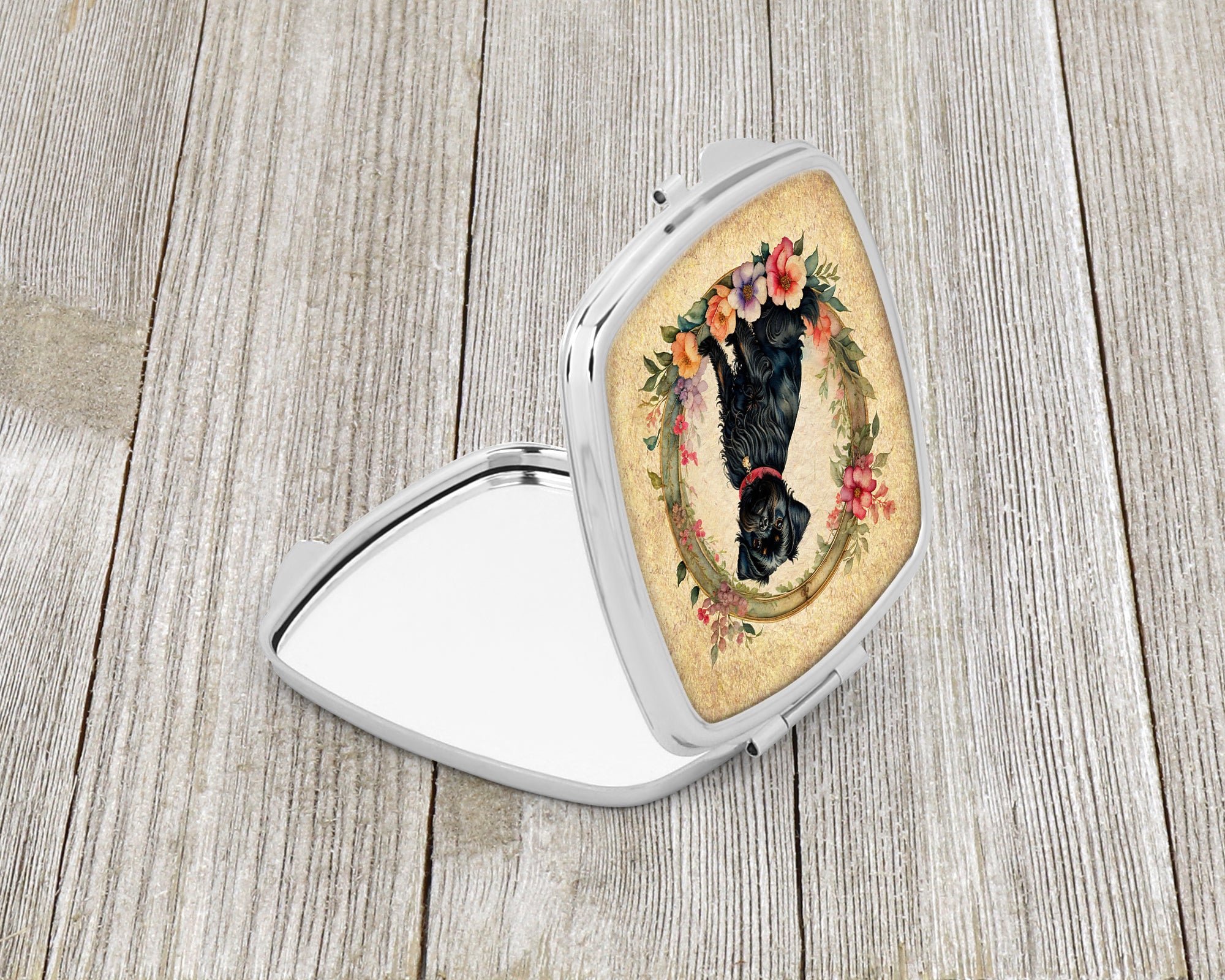Buy this Affenpinscher and Flowers Compact Mirror