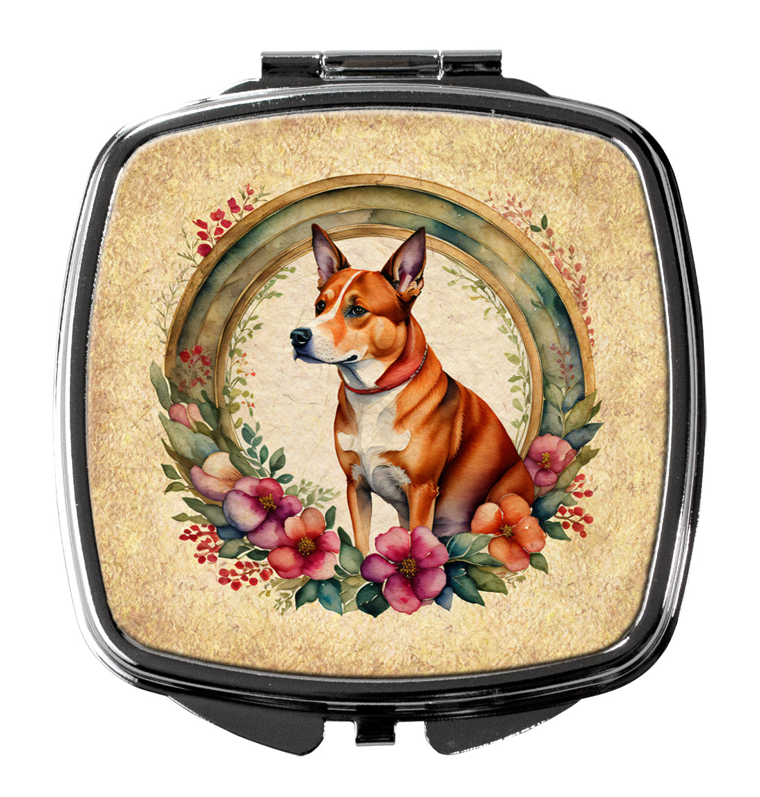 Buy this Basenji and Flowers Compact Mirror