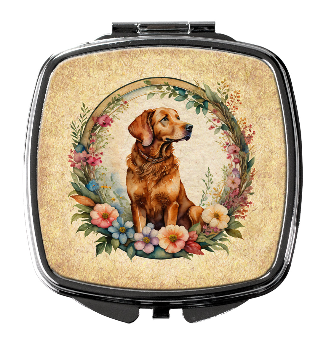 Buy this Chesapeake Bay Retriever and Flowers Compact Mirror