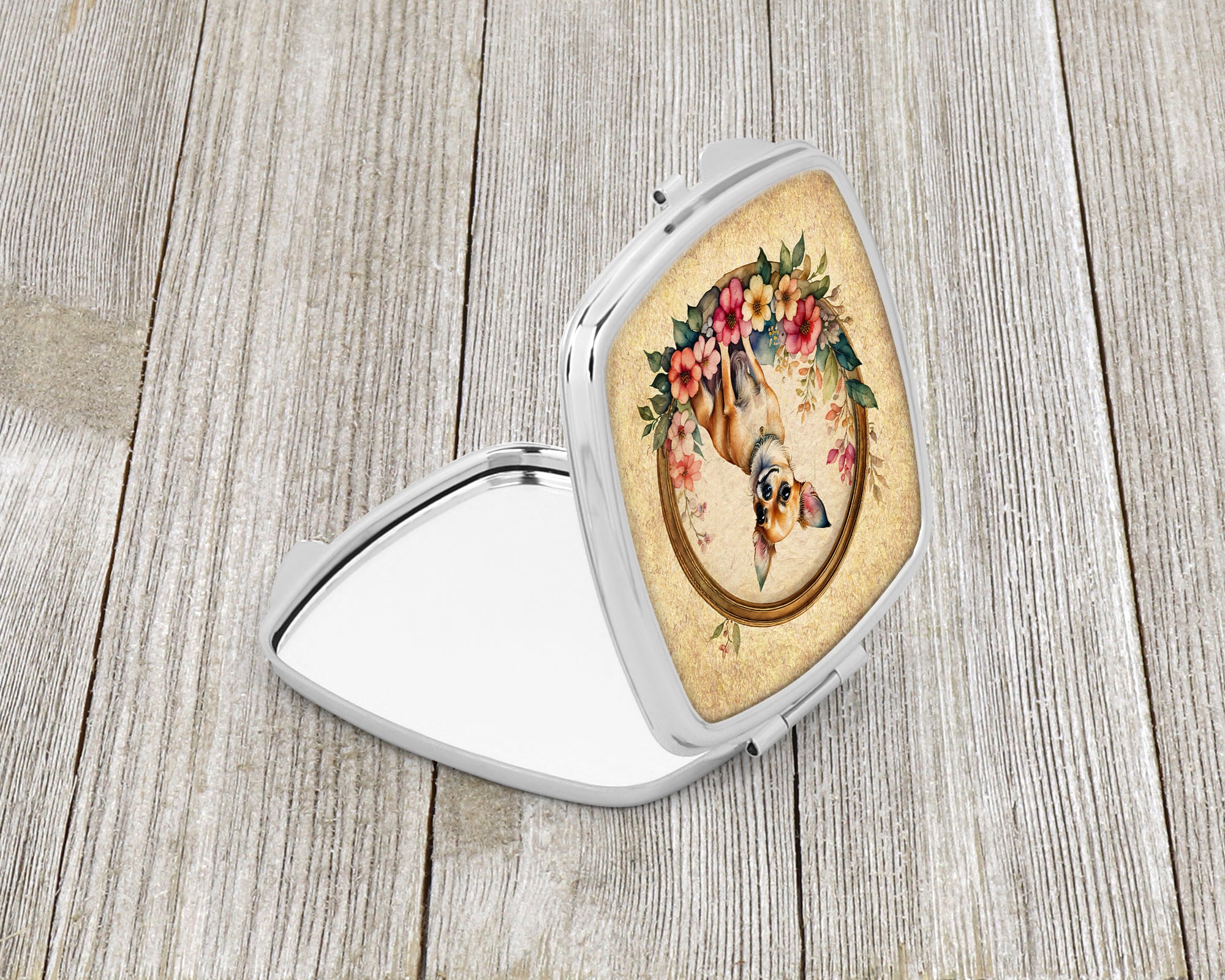 Buy this Chihuahua and Flowers Compact Mirror