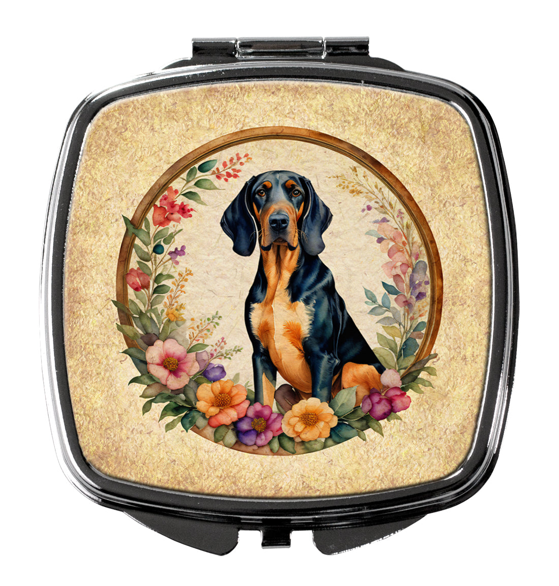 Buy this Coonhound and Flowers Compact Mirror